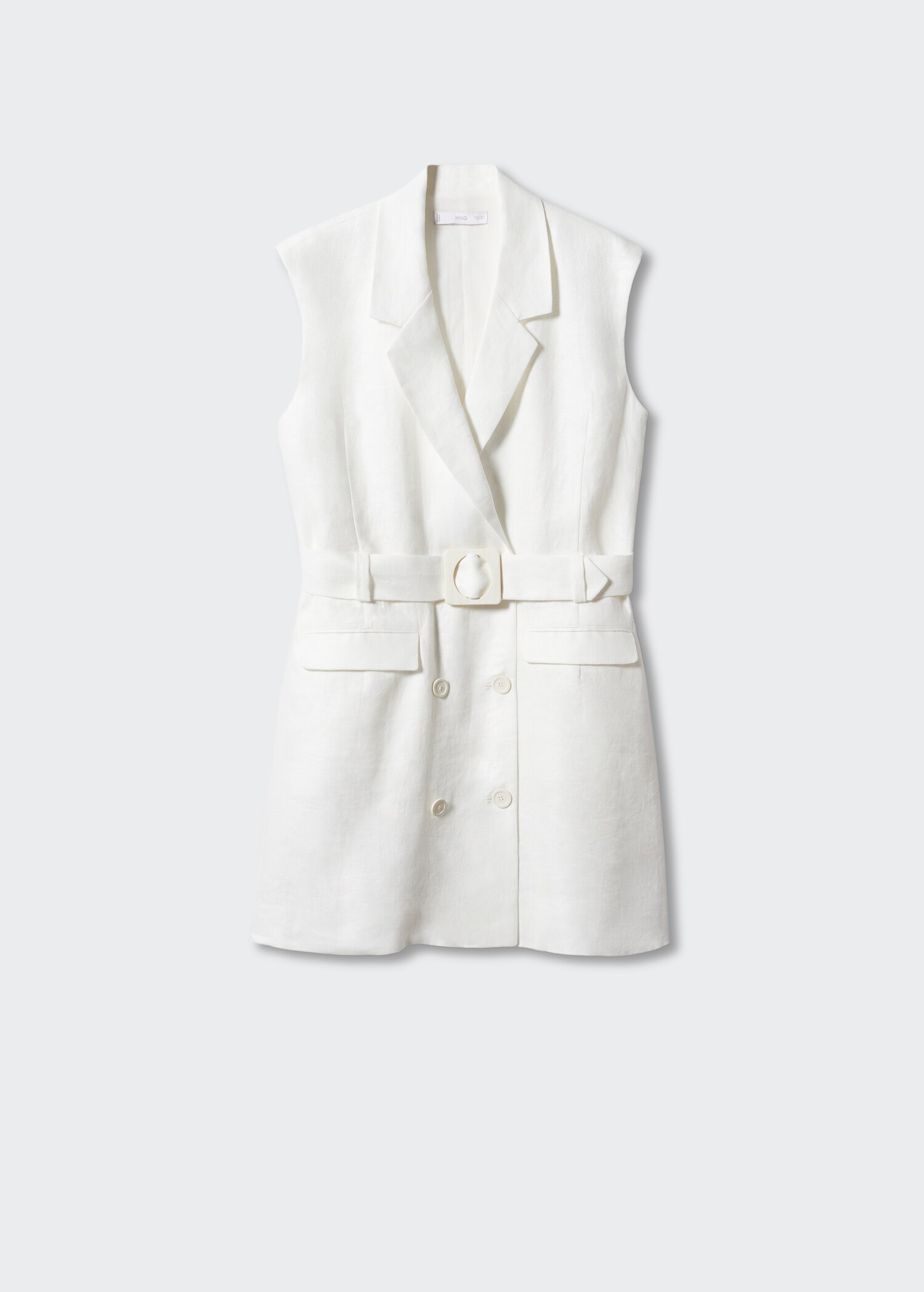 100% linen dress with lapels - Article without model