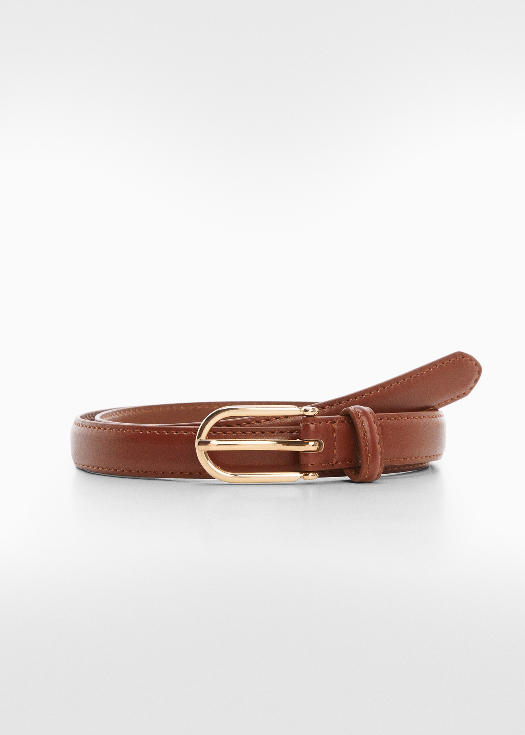 Buckle skinny belt - Article without model, Brown. Ref: 57050028-00.