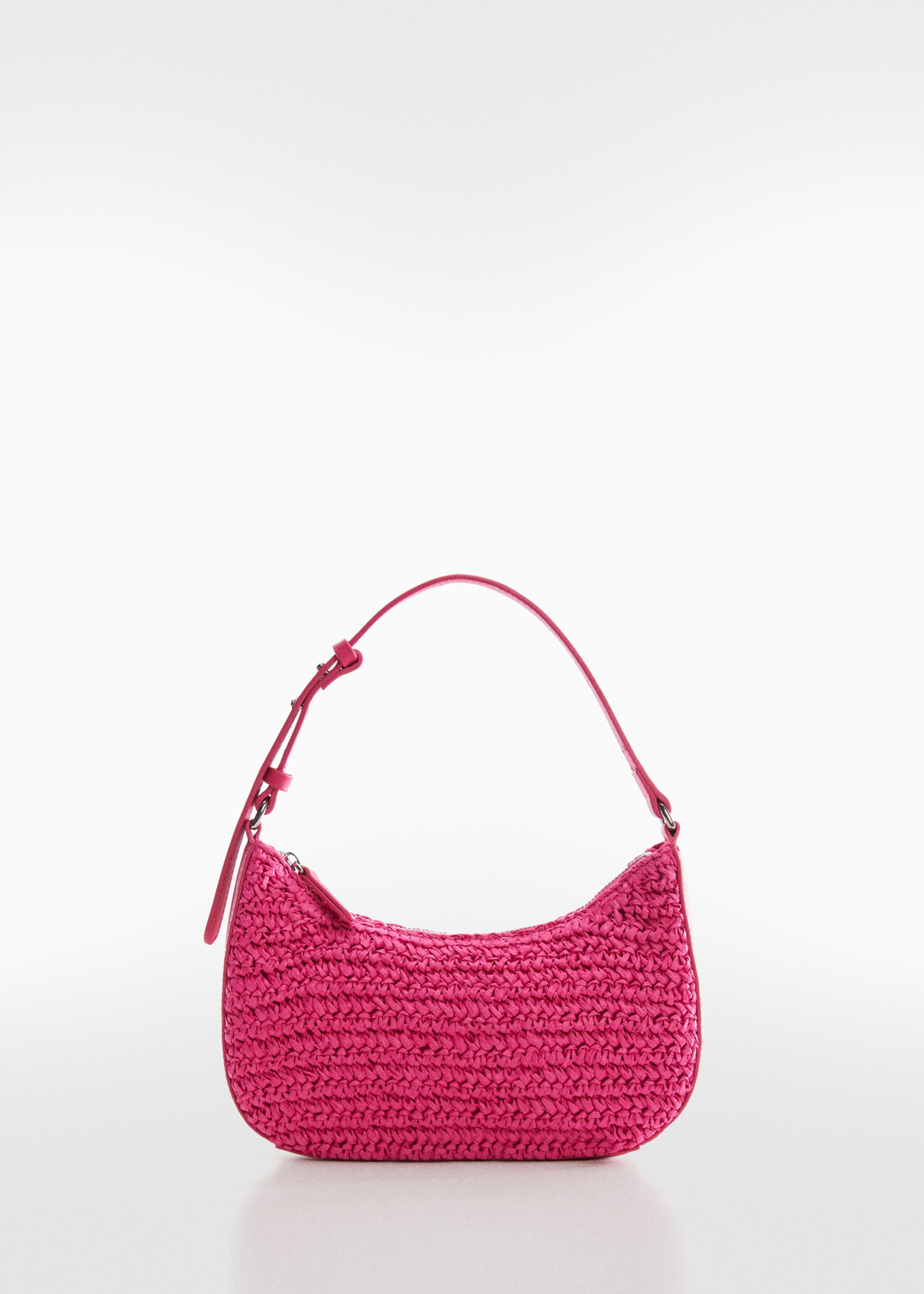 Schultertasche aus Naturfaser - Artikel ohne Model, Fuchsia. Ref: 57050068-00.