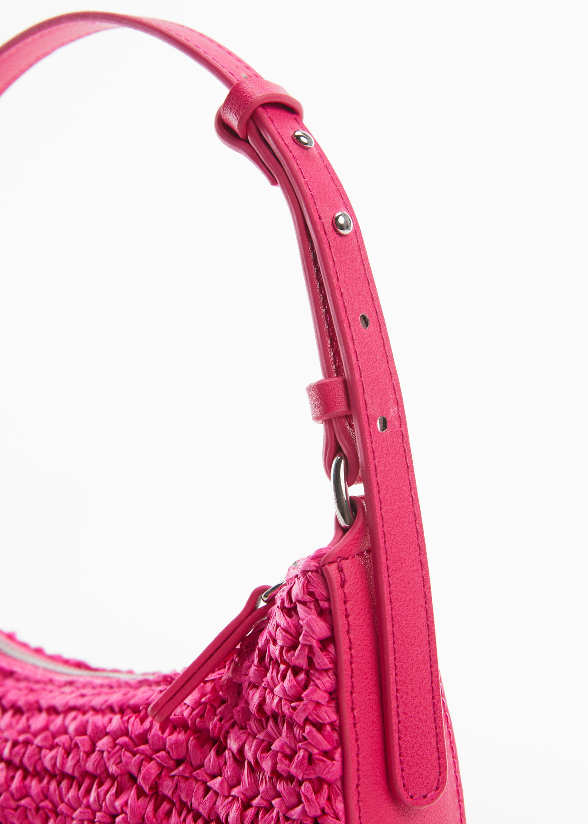Schultertasche aus Naturfaser - Detail des Artikels 1, Fuchsia. Ref: 57050068-00.