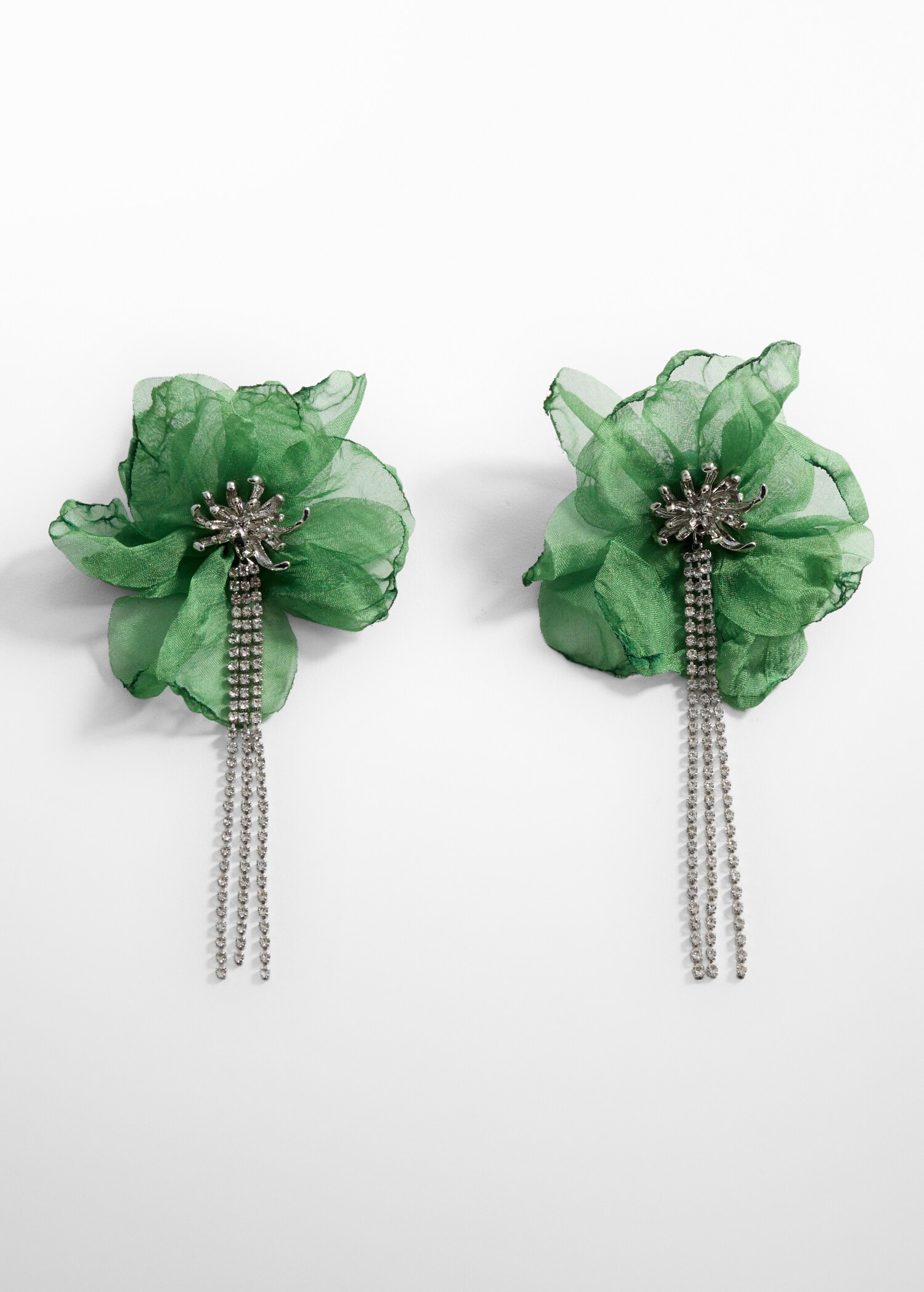 Boucles d'oreilles strass fleur - Article sans modèle