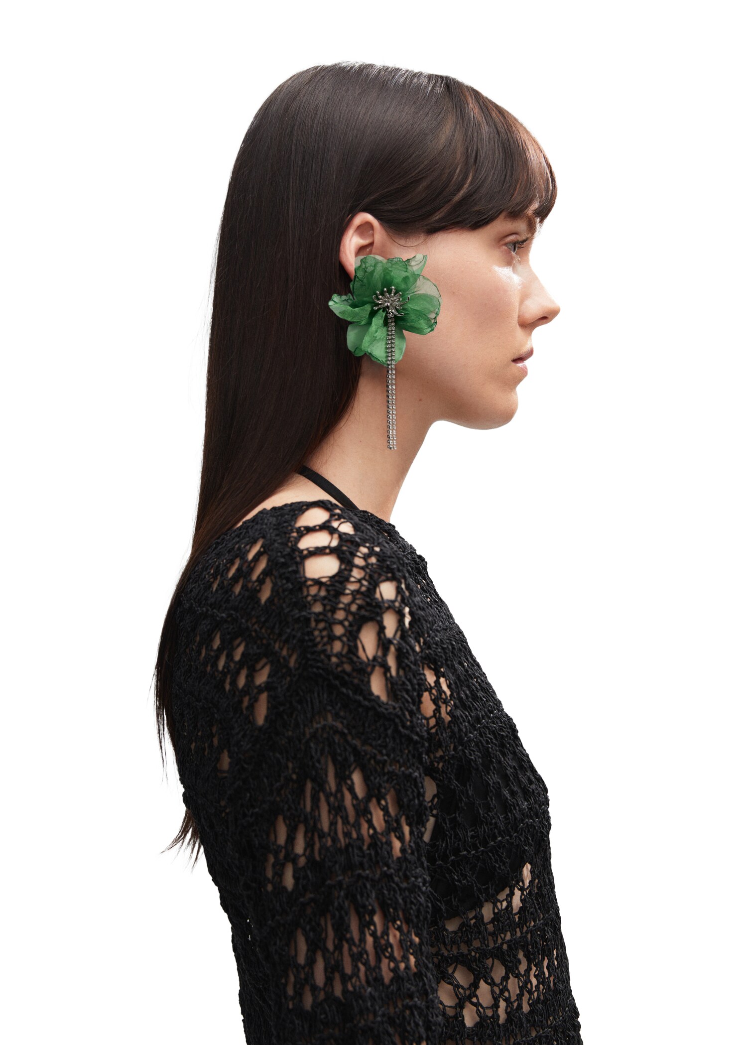 Boucles d'oreilles strass fleur - Détail de l'article 9