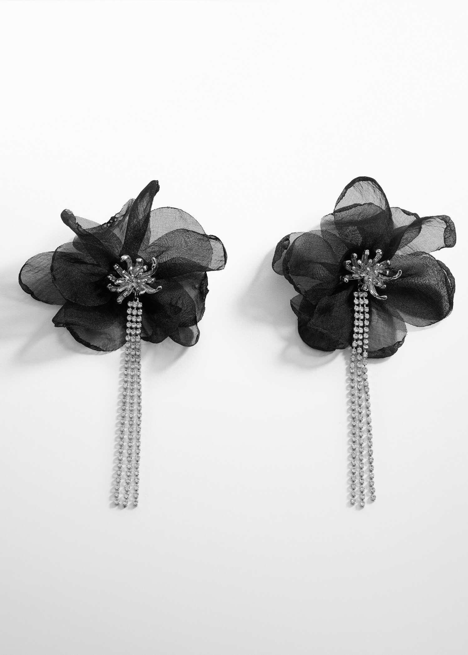 Boucles d'oreilles strass fleur - Article sans modèle