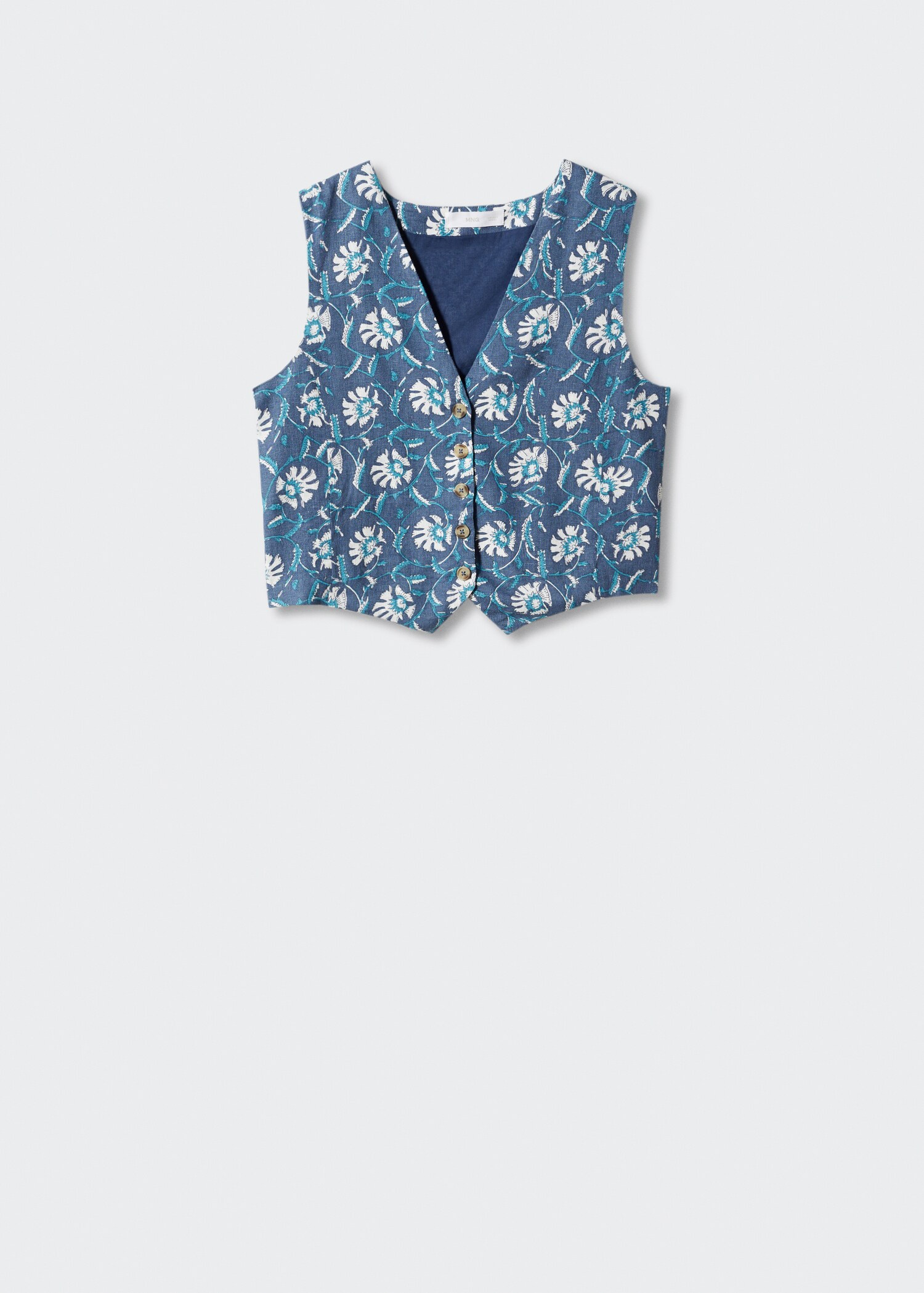 Gilet lino floreale - Articolo senza modello