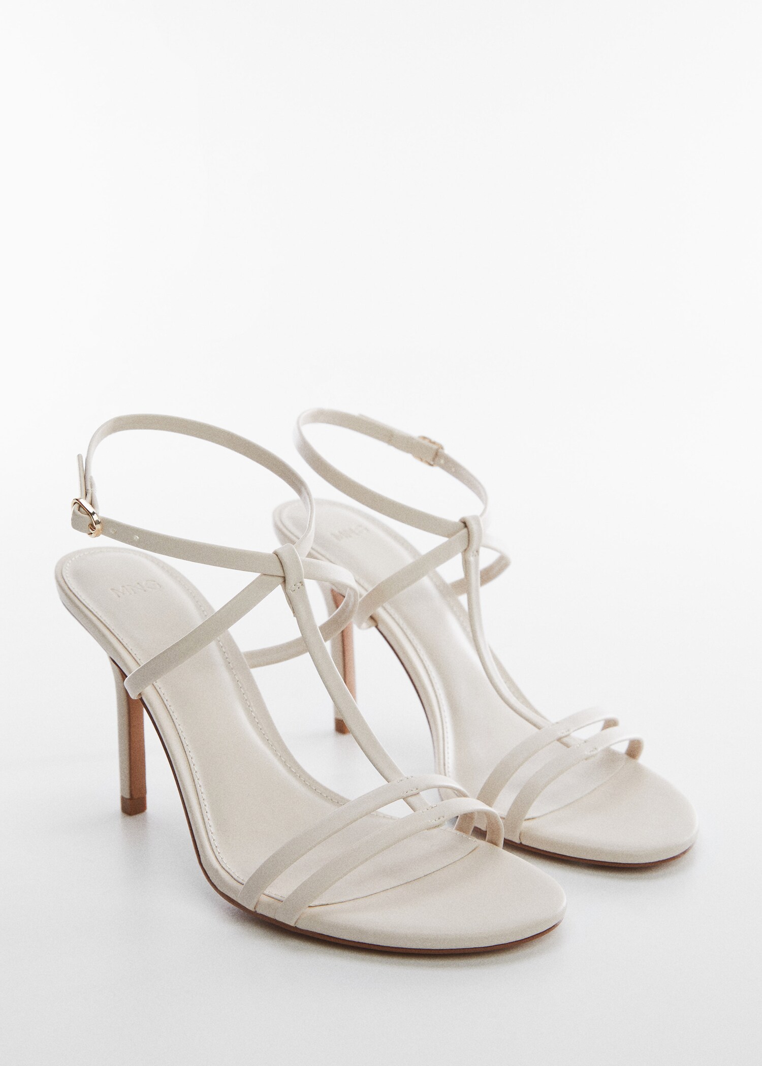 Ankle-cuff heeled sandals - Medium plane