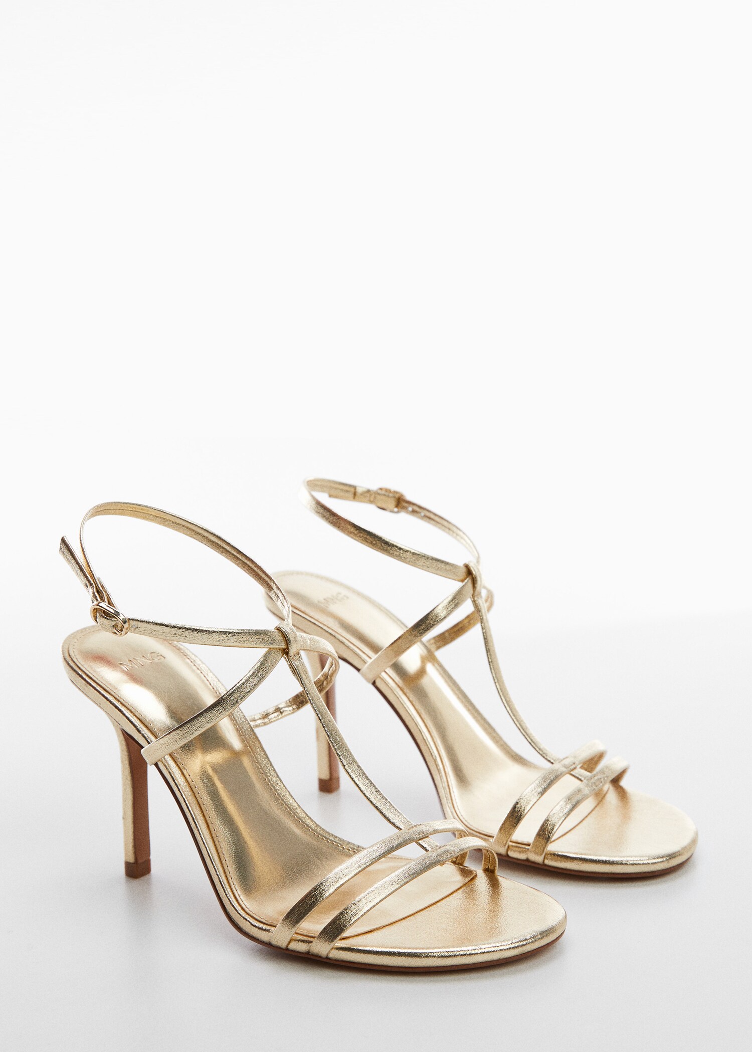 Ankle-cuff heeled sandals - Medium plane