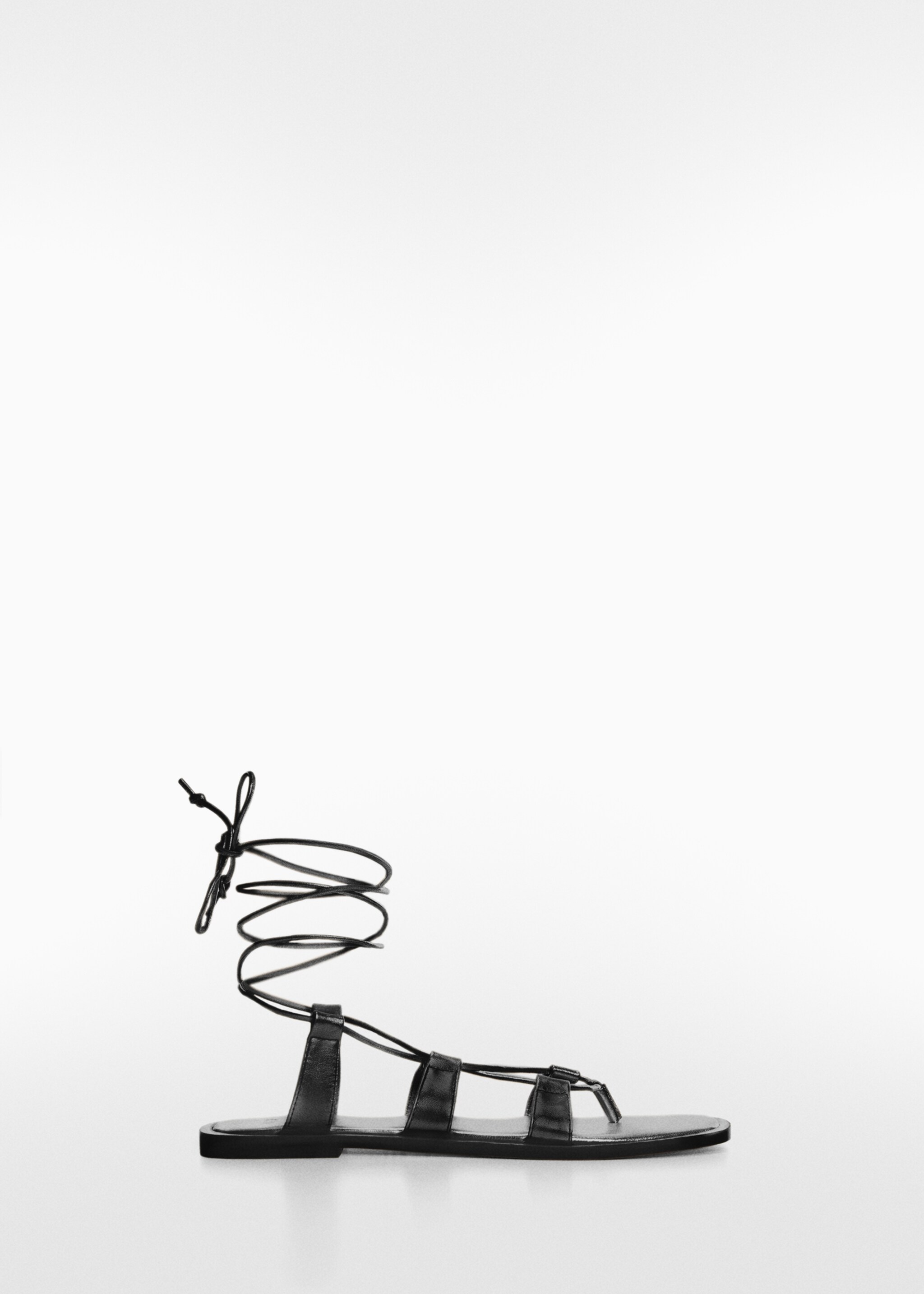 Leather straps sandals - Article without model, Black. Ref: 57050102-00.