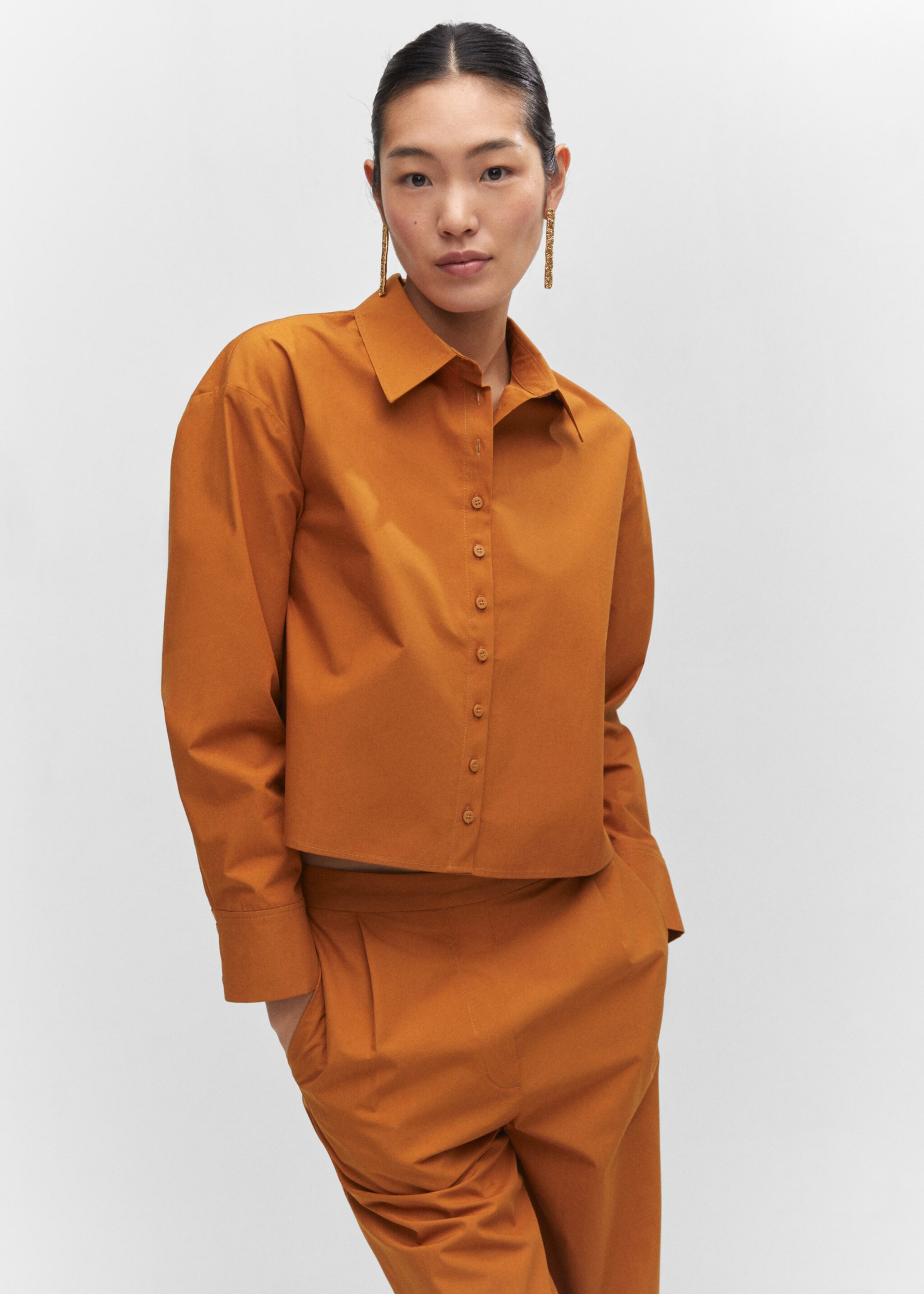 100% cotton crop shirt - Medium plane