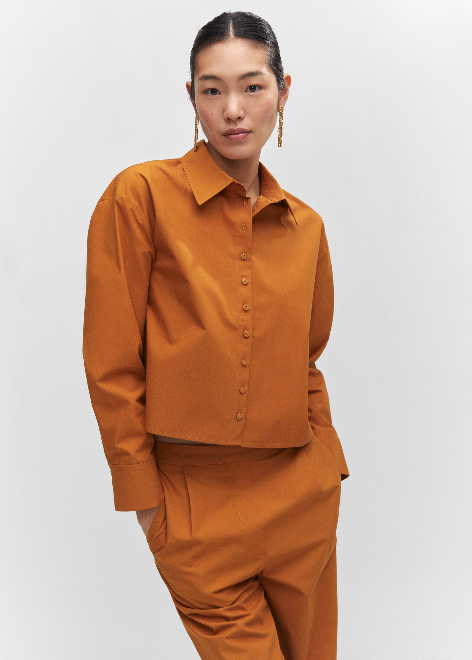 100% cotton crop shirt - Medium plane