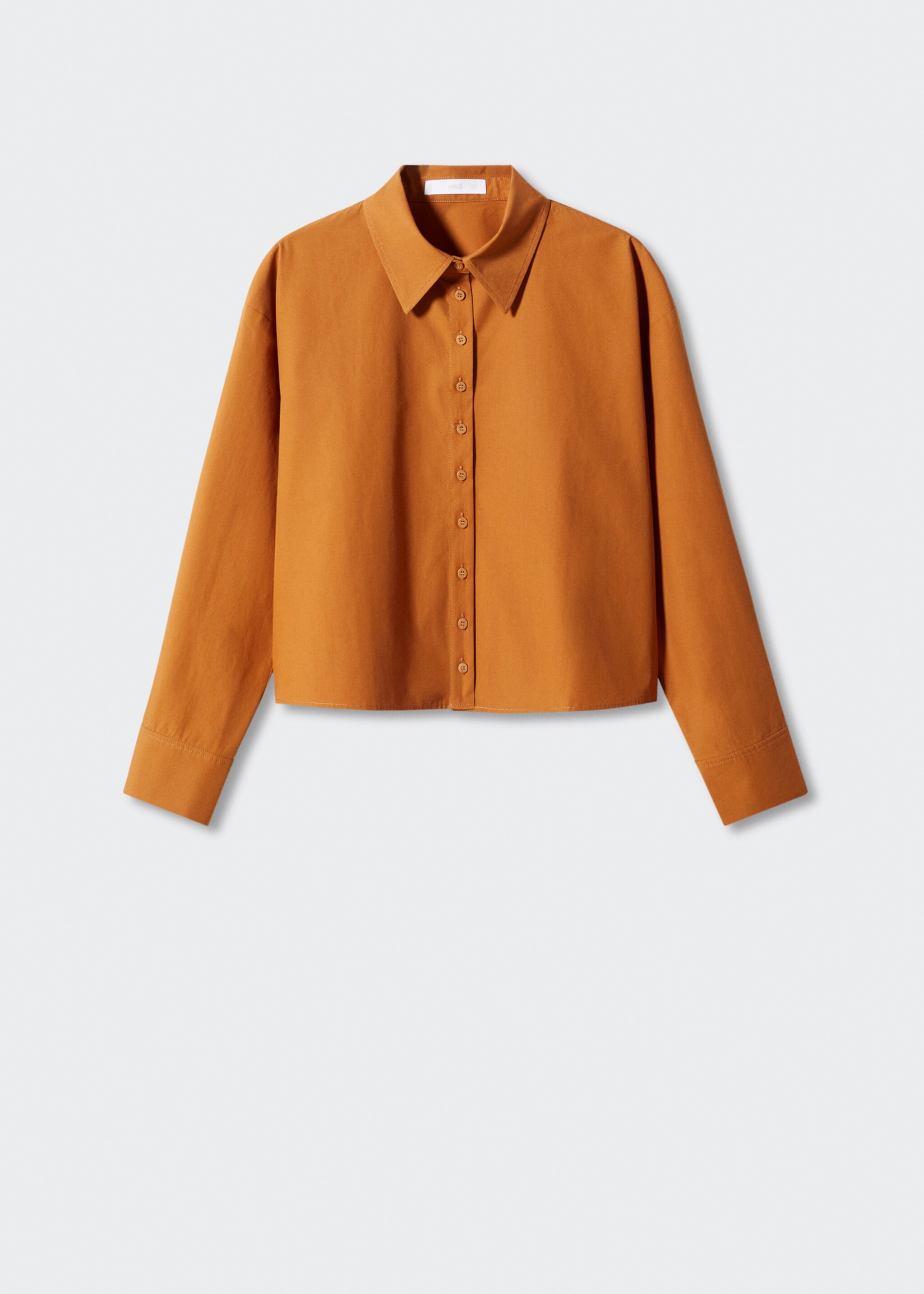 100% cotton crop shirt - Article without model