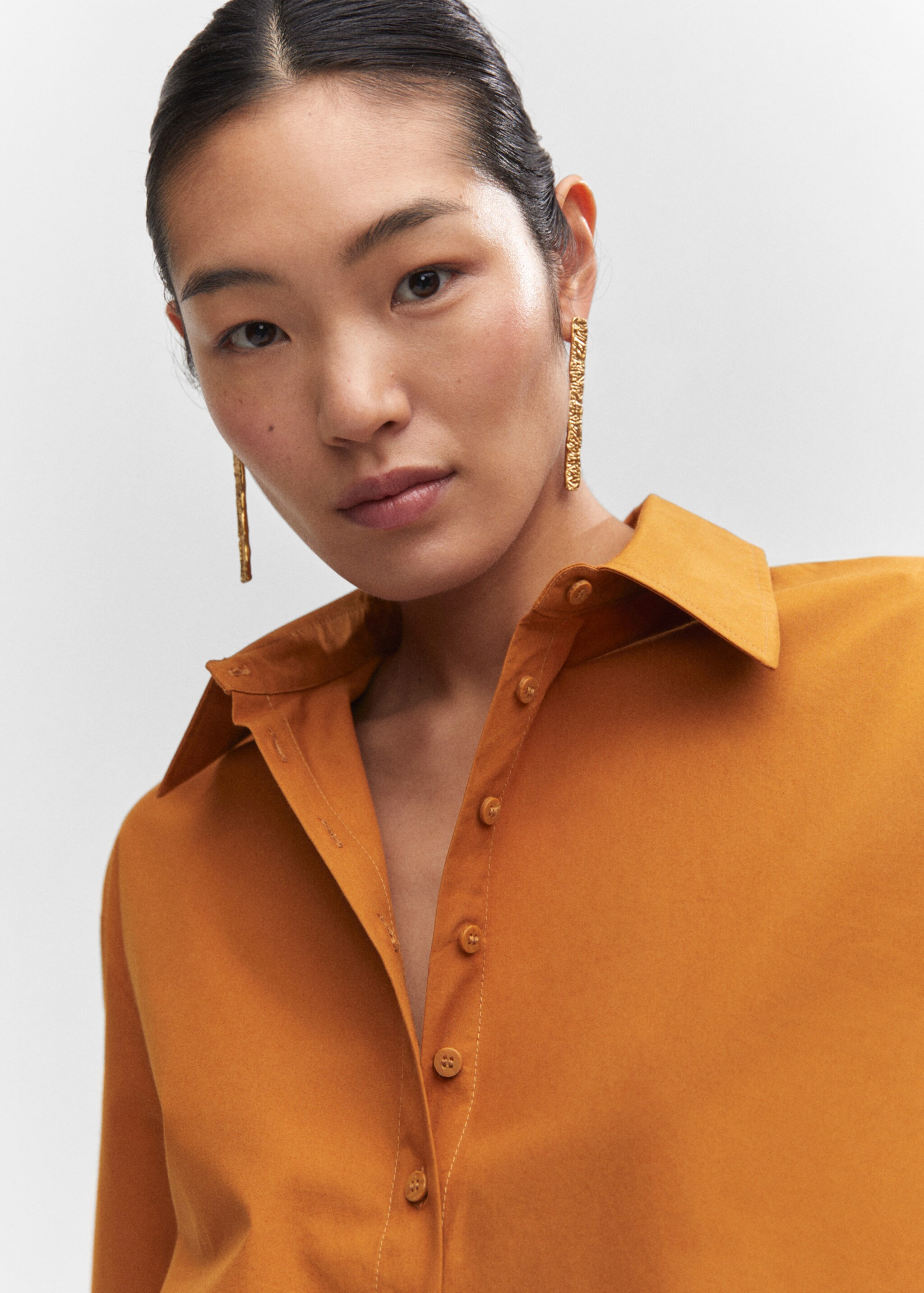 100% cotton crop shirt - Details of the article 1