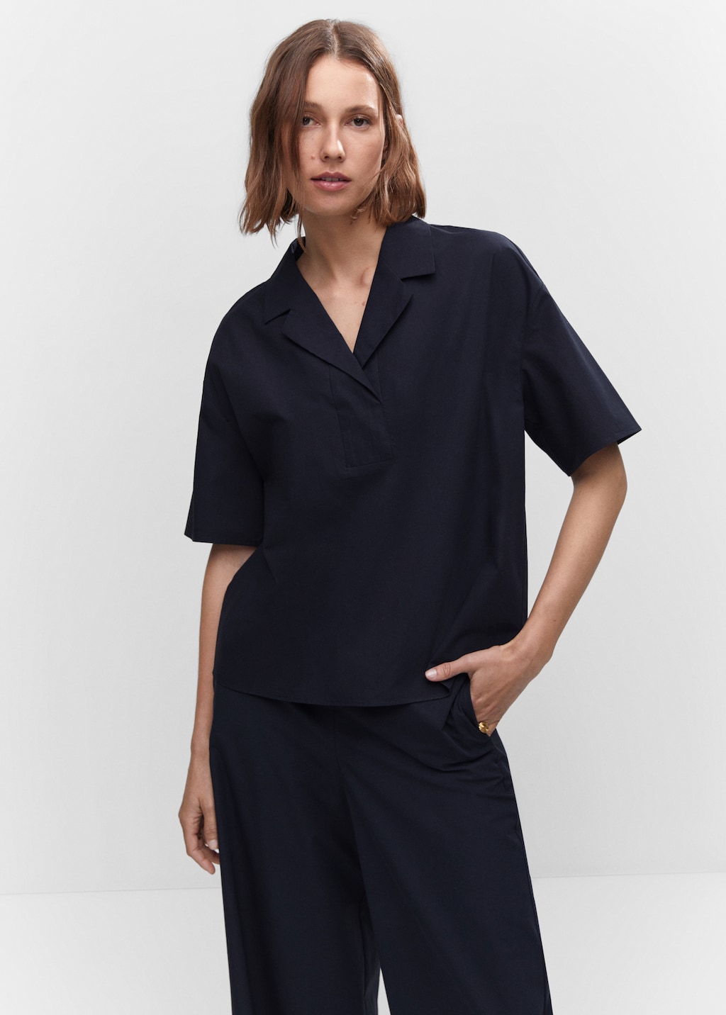 Washed Cotton Wide-Leg Trouser in Pants & Shorts | Vince