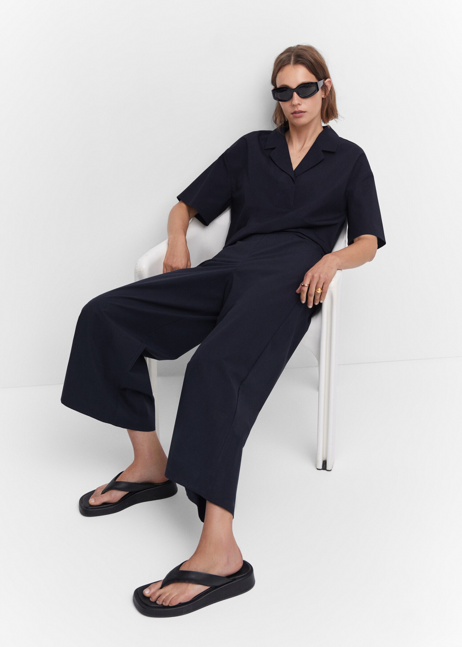 Cotton culotte pants - Details of the article 2