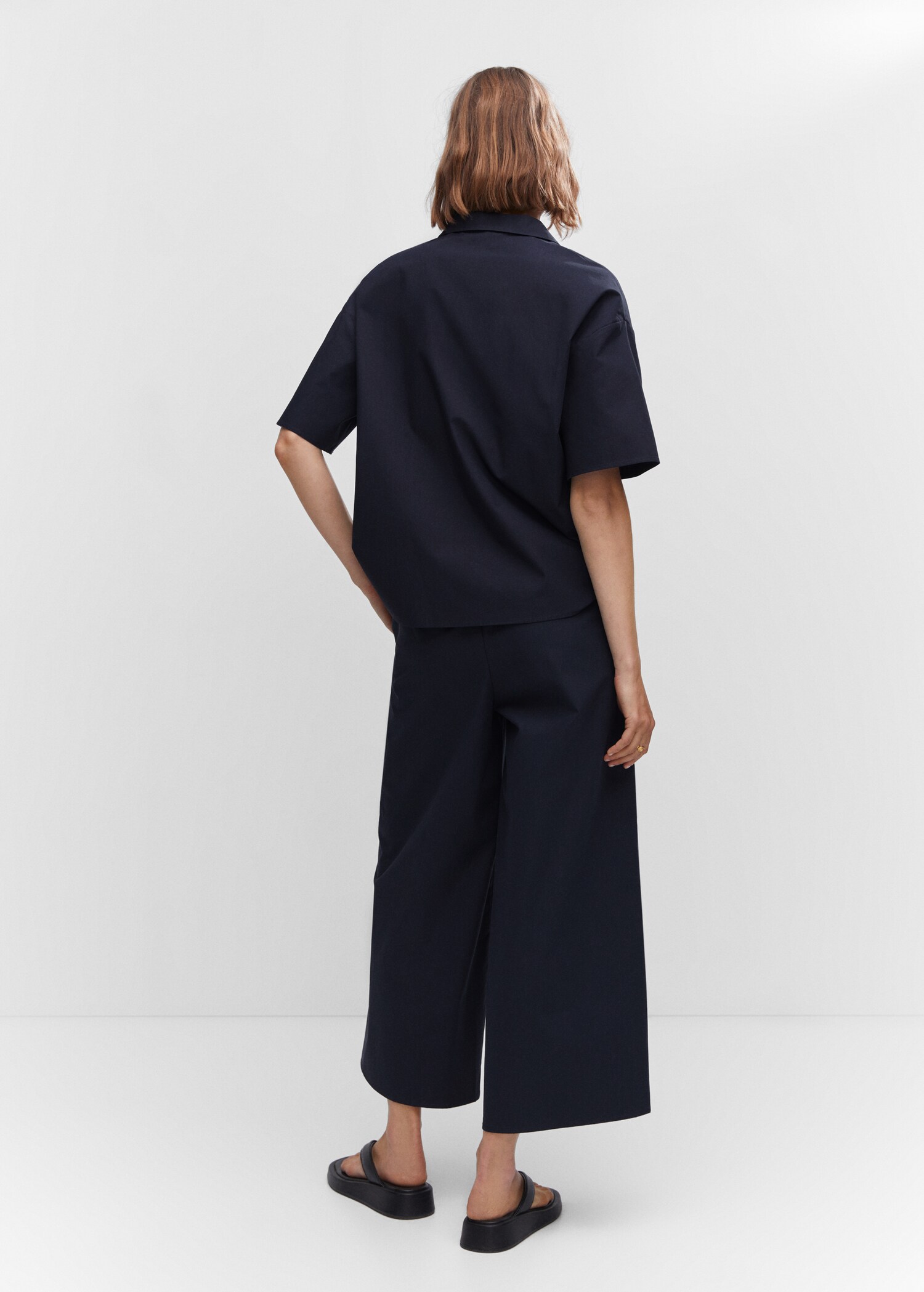 Cotton culotte pants - Reverse of the article