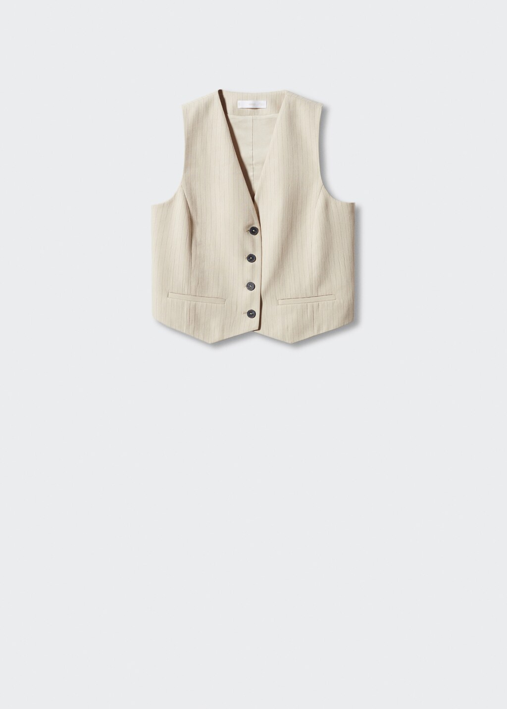 Tweed gilet with jewel button - Women | MANGO OUTLET USA