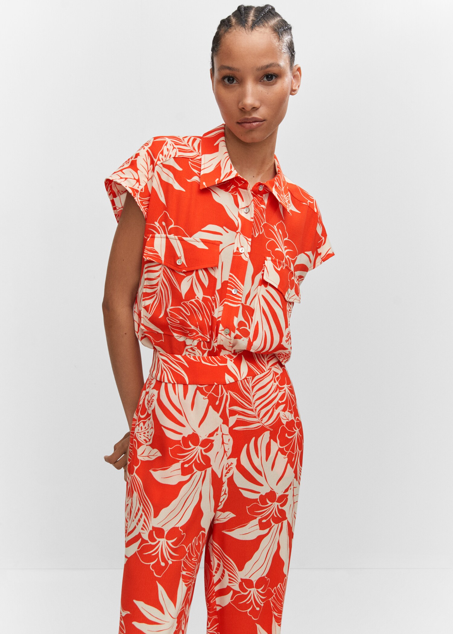 Flowy printed trousers - Medium plane