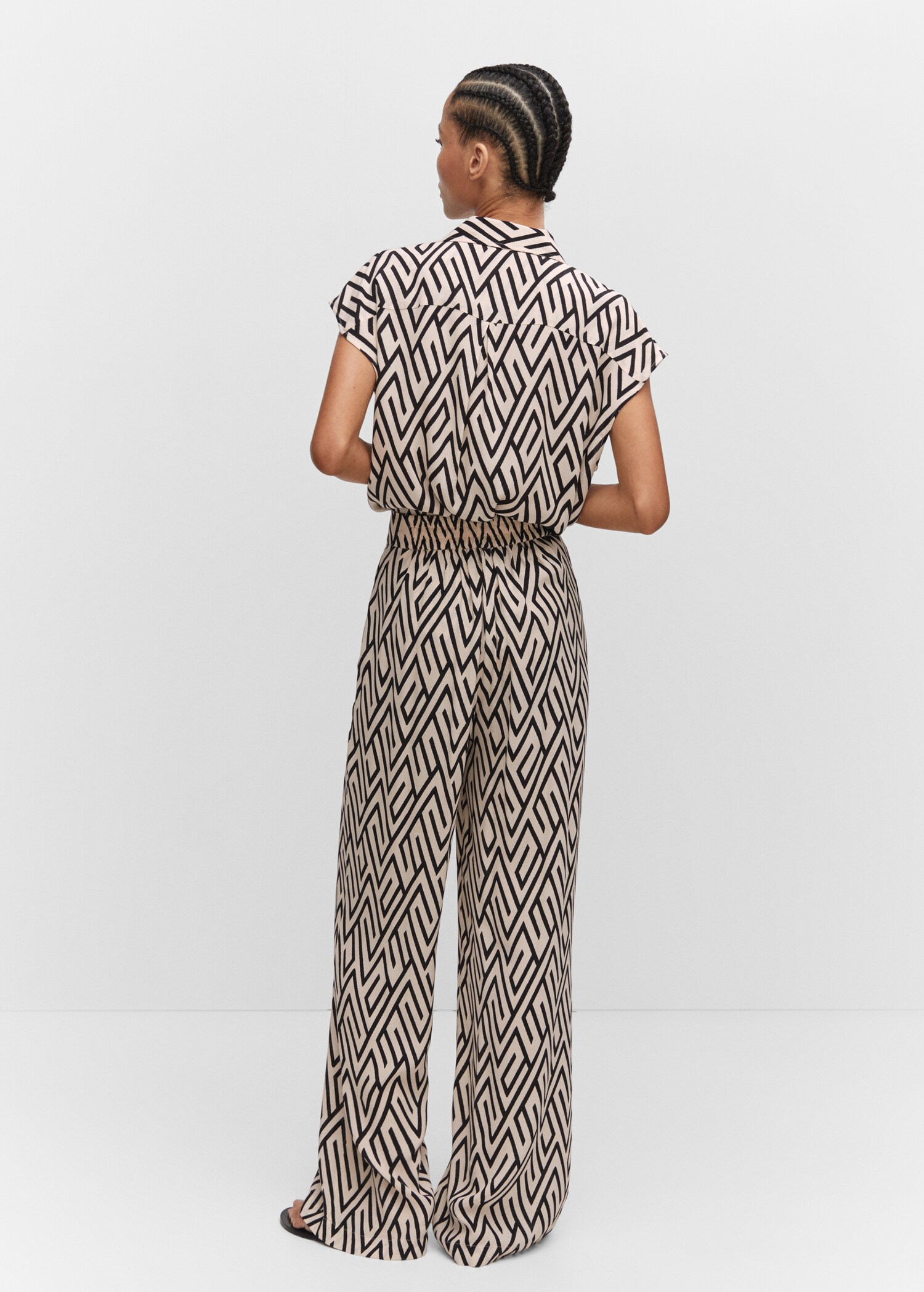 Flowy printed trousers - Reverse of the article