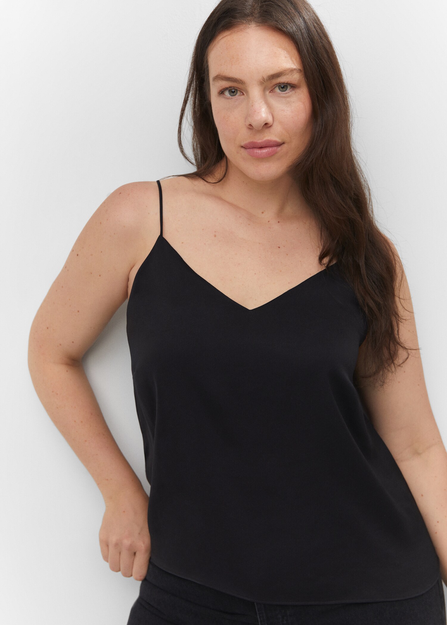 Satin top with straps - Details of the article 4
