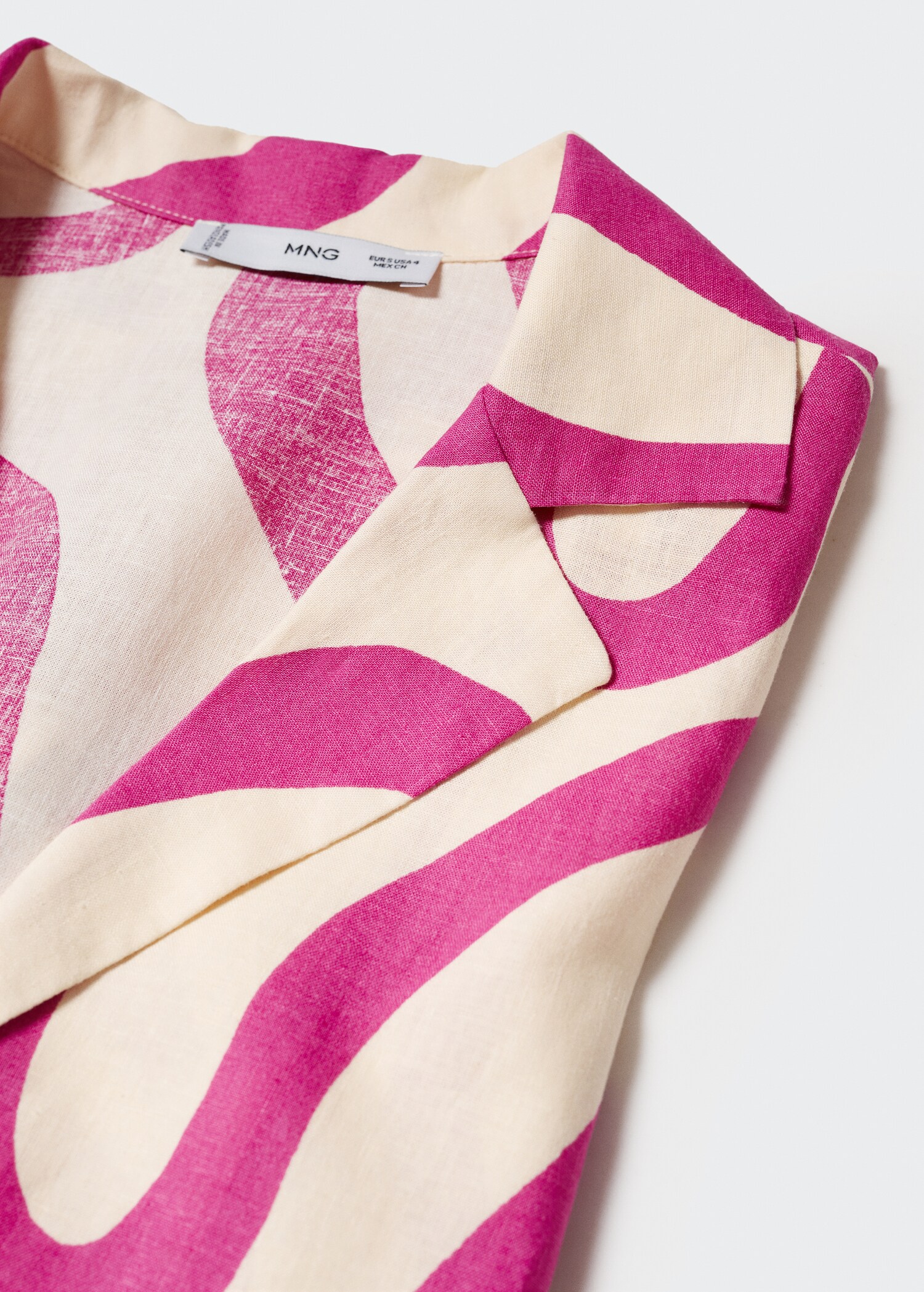 Camisa lino estampada - Detalle del artículo 8