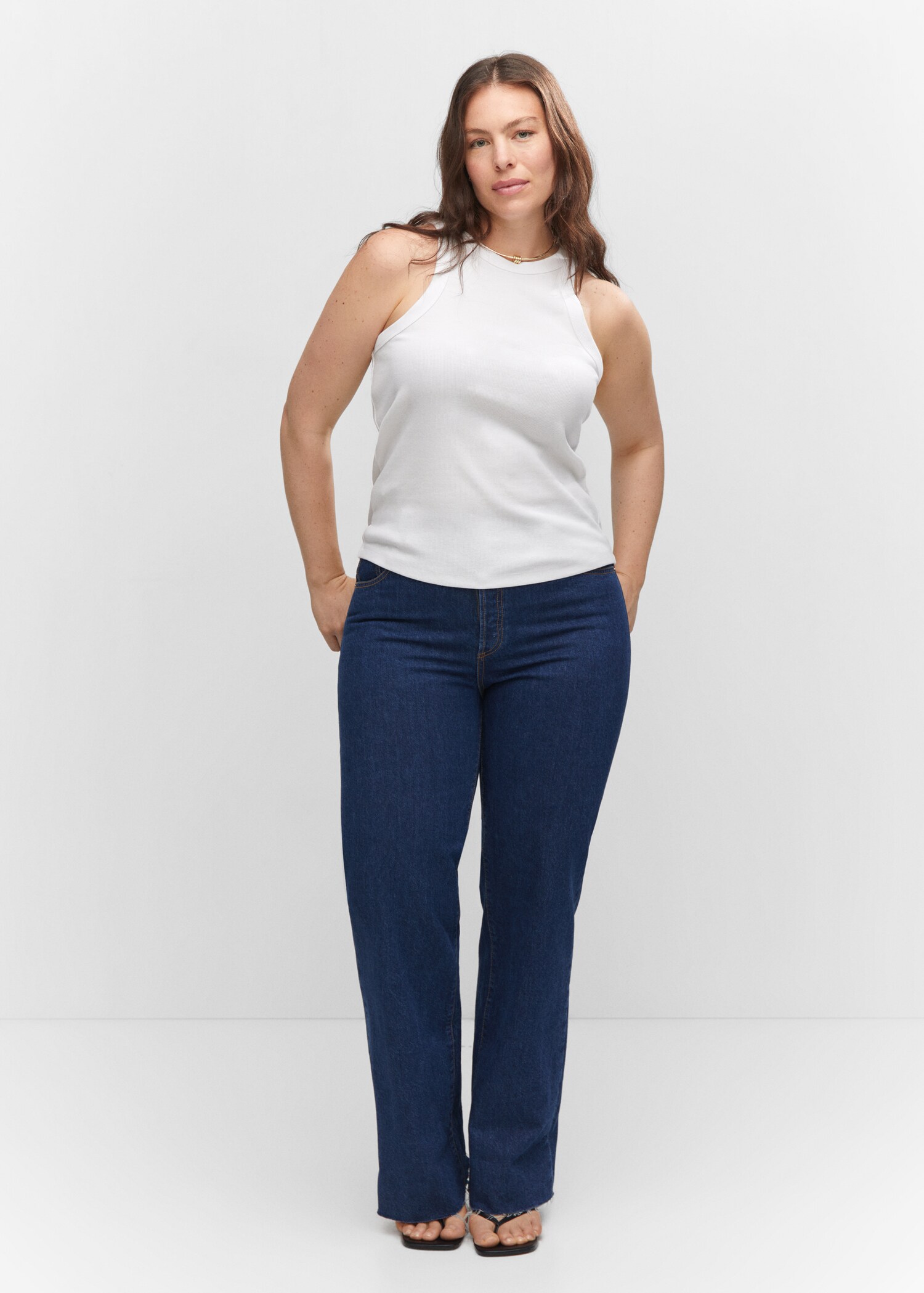Ribbed cotton-blend top - Details of the article 3