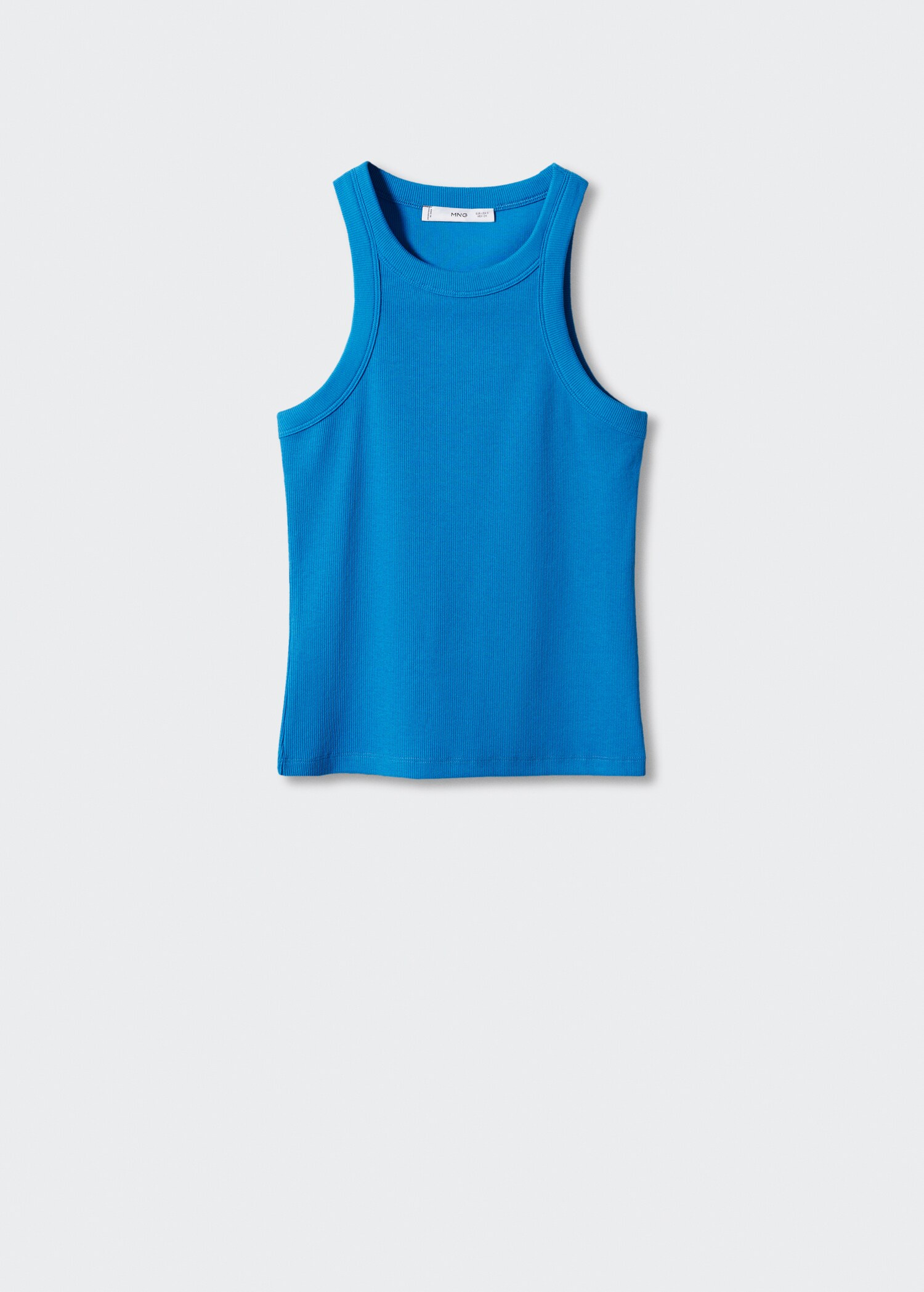 Ribbed cotton-blend top - Article without model