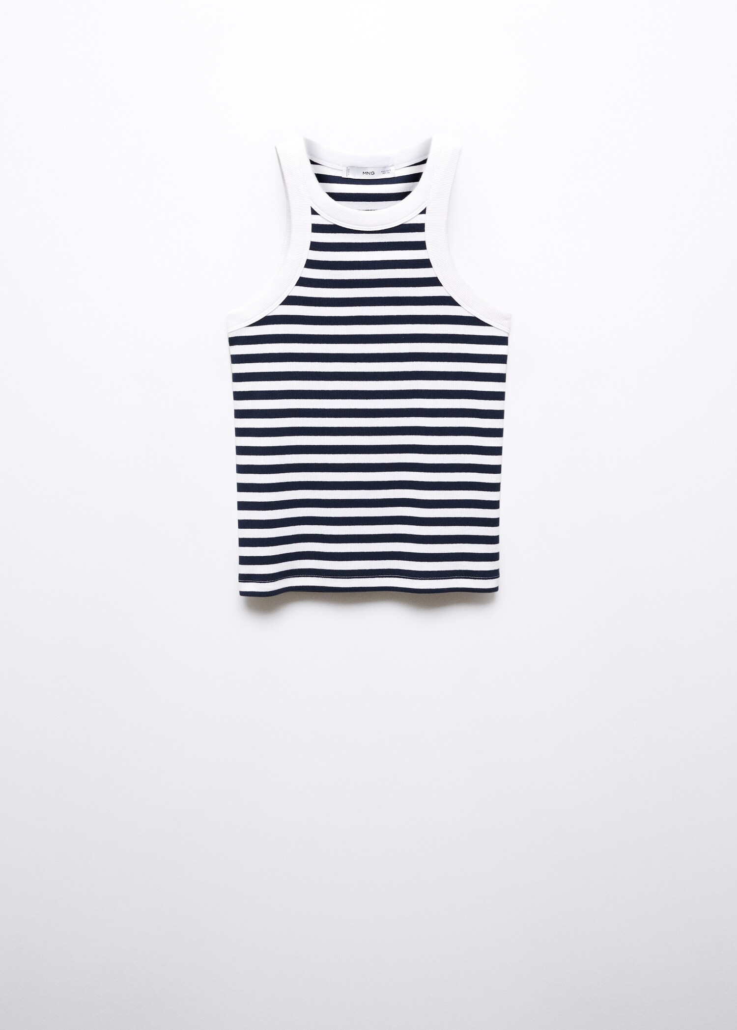 Ribbed cotton-blend top - Article without model