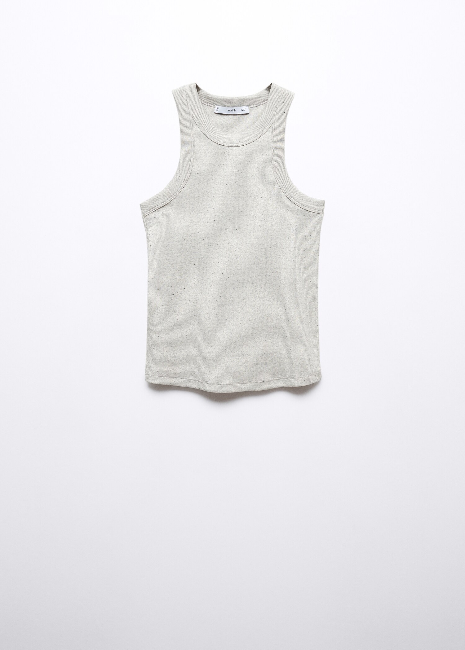 Ribbed cotton-blend top - Article without model