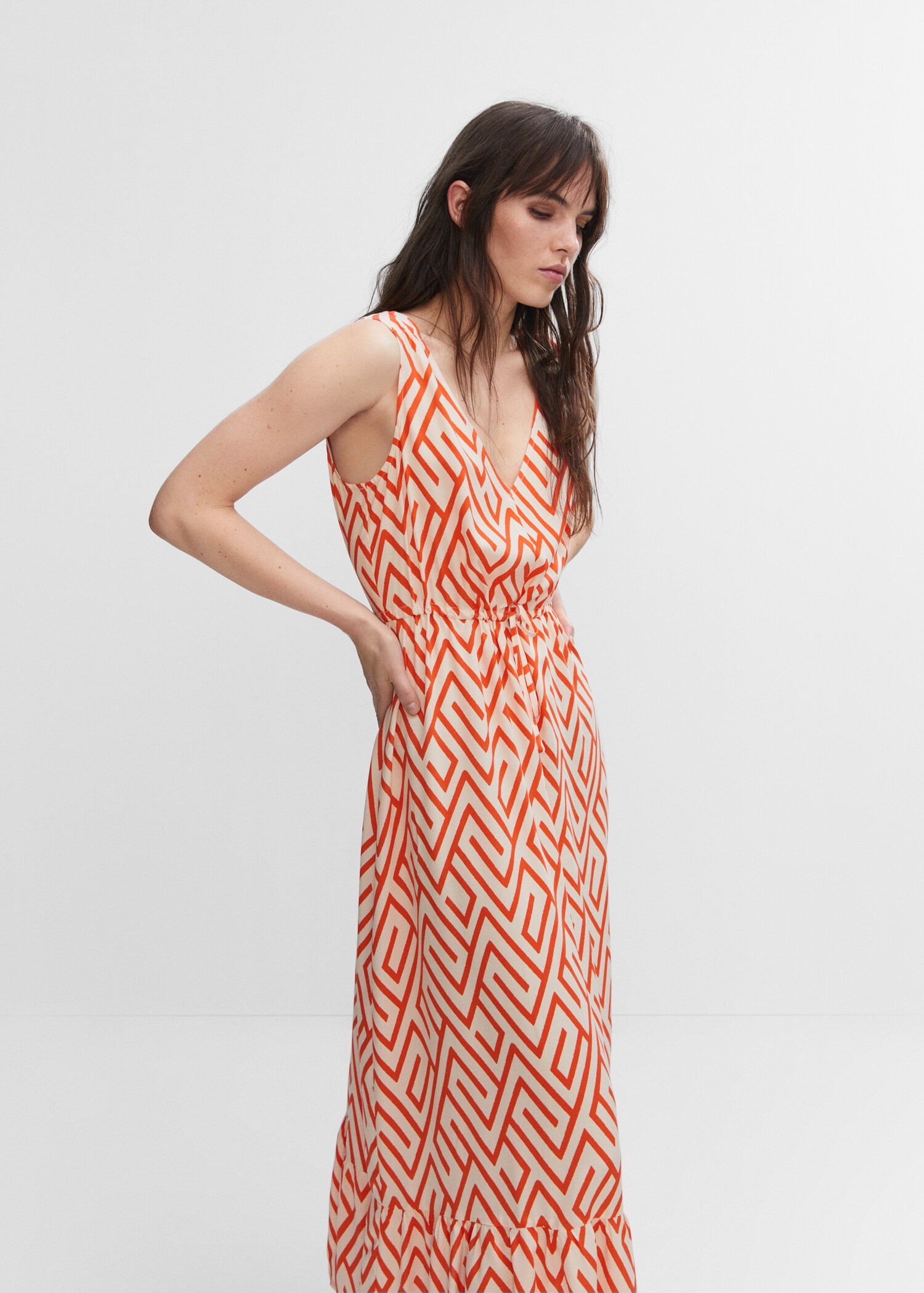 Printed bow dress - Medium plane