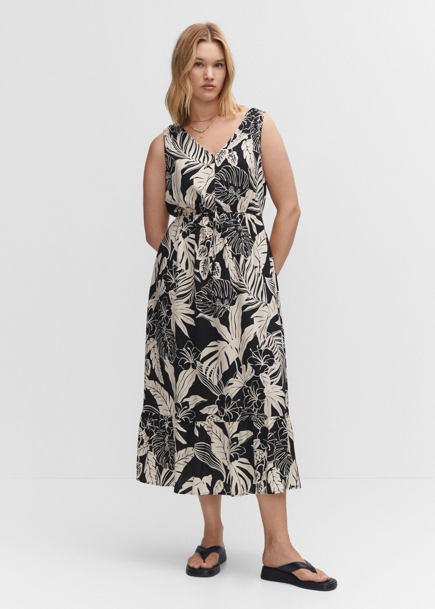 Printed bow dress - Details of the article 3