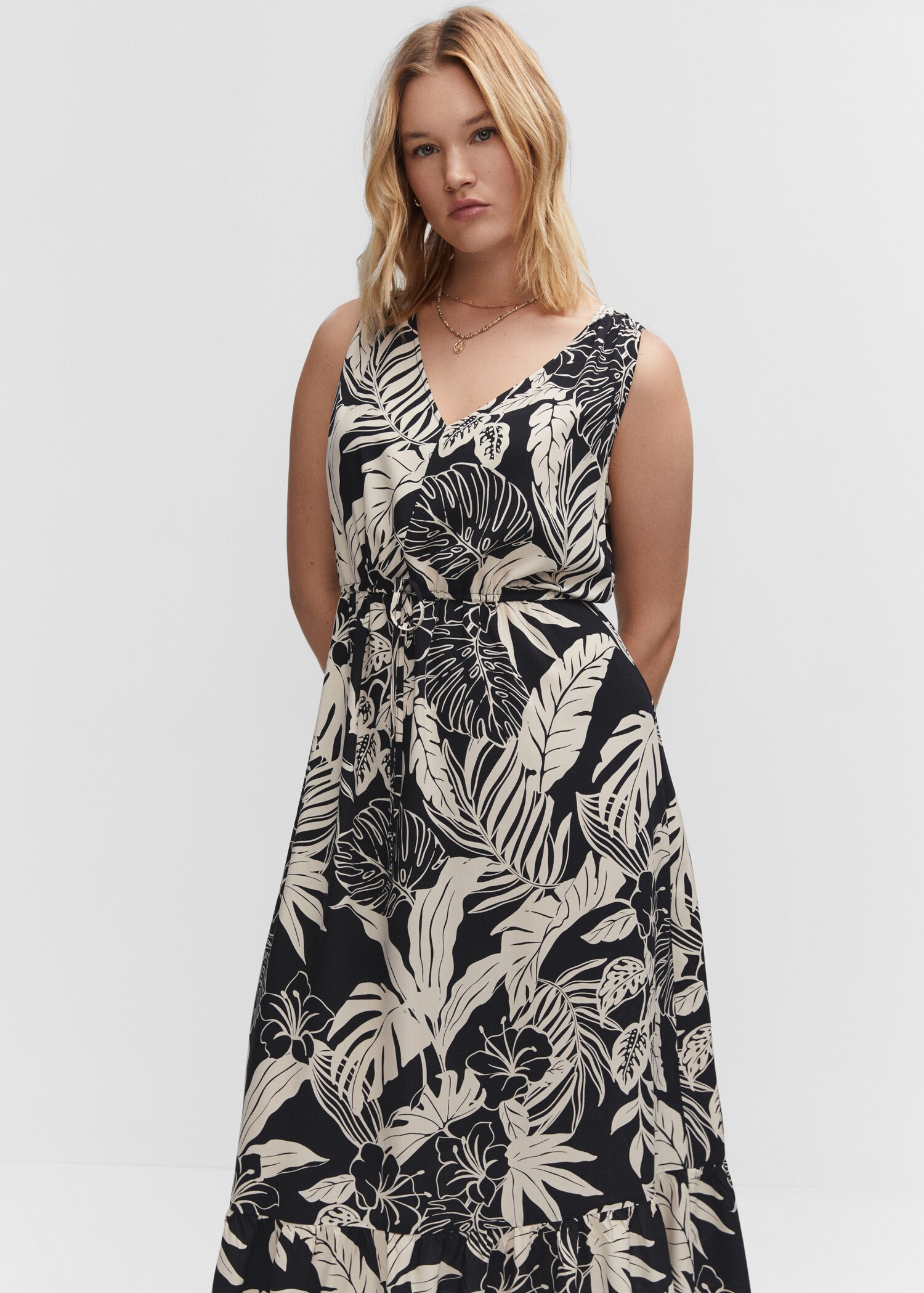 Printed bow dress - Details of the article 5