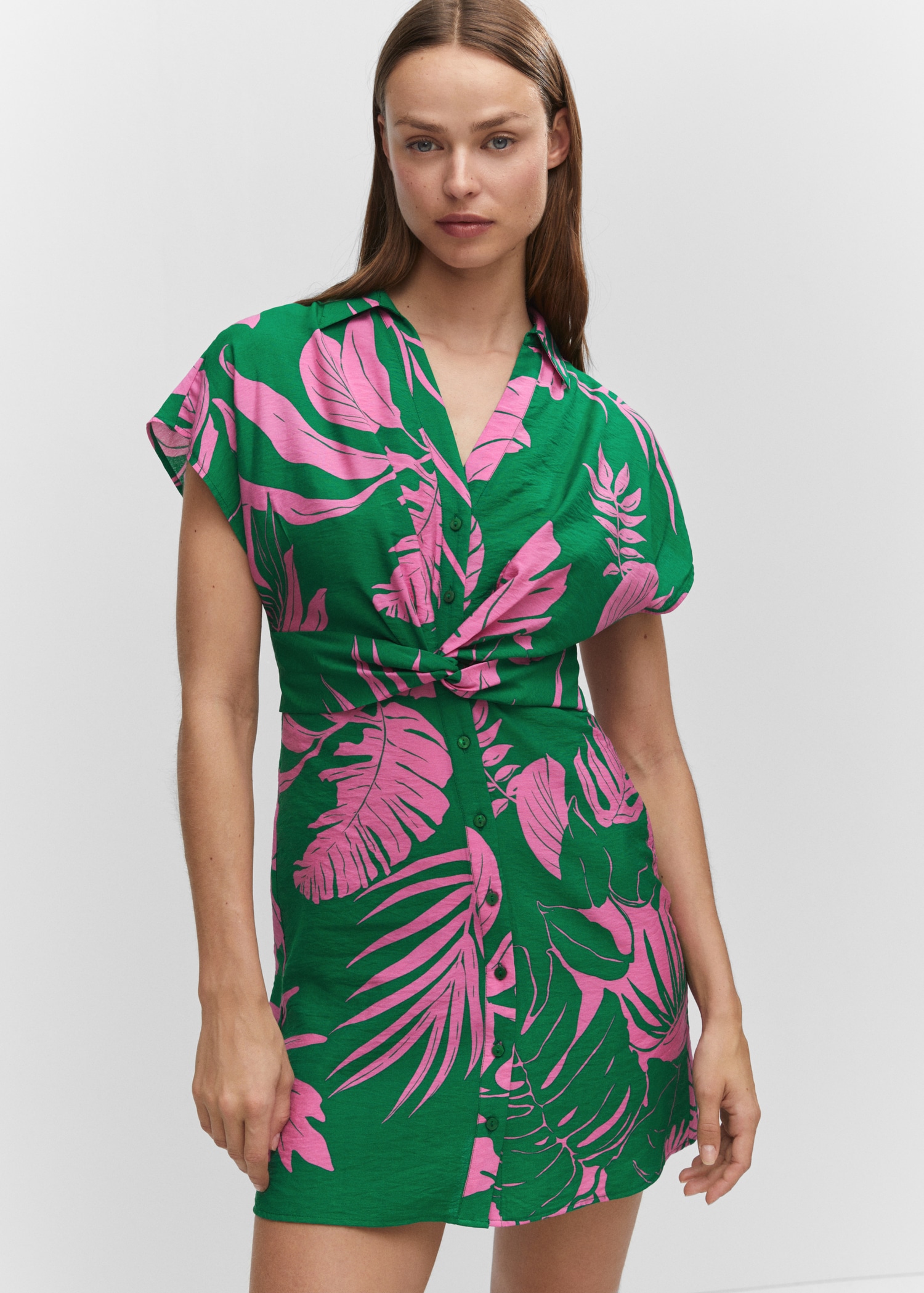 Tropical shirt dress - Medium plane