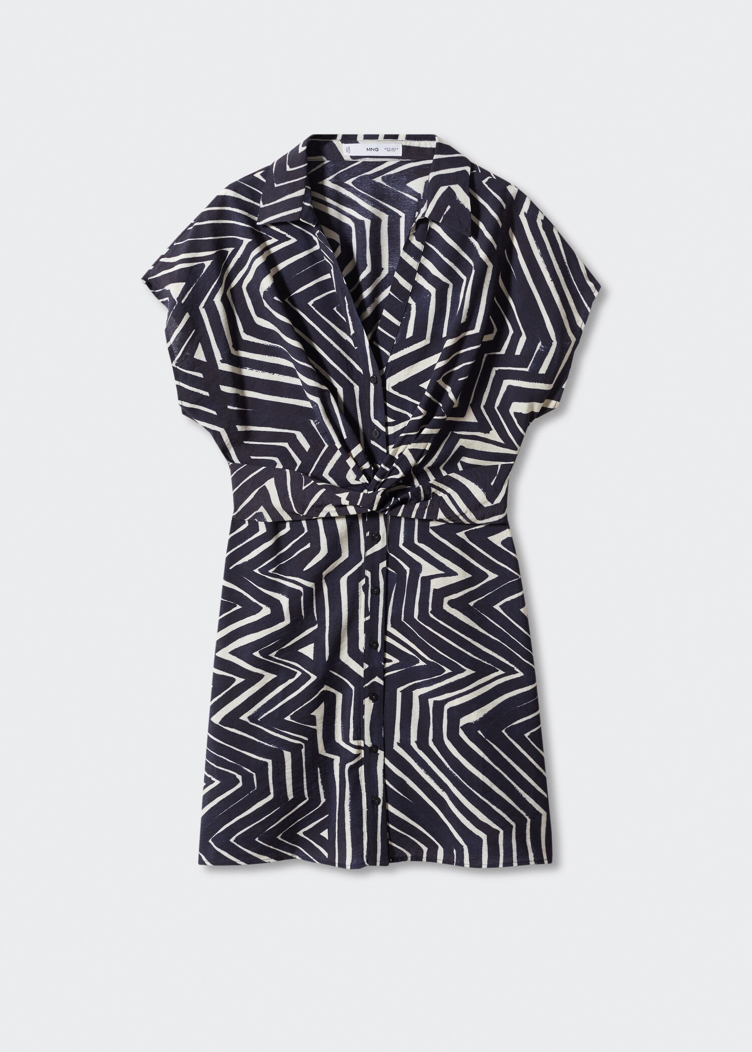 Rochie tip cămașă tropicală - Articol fără model
