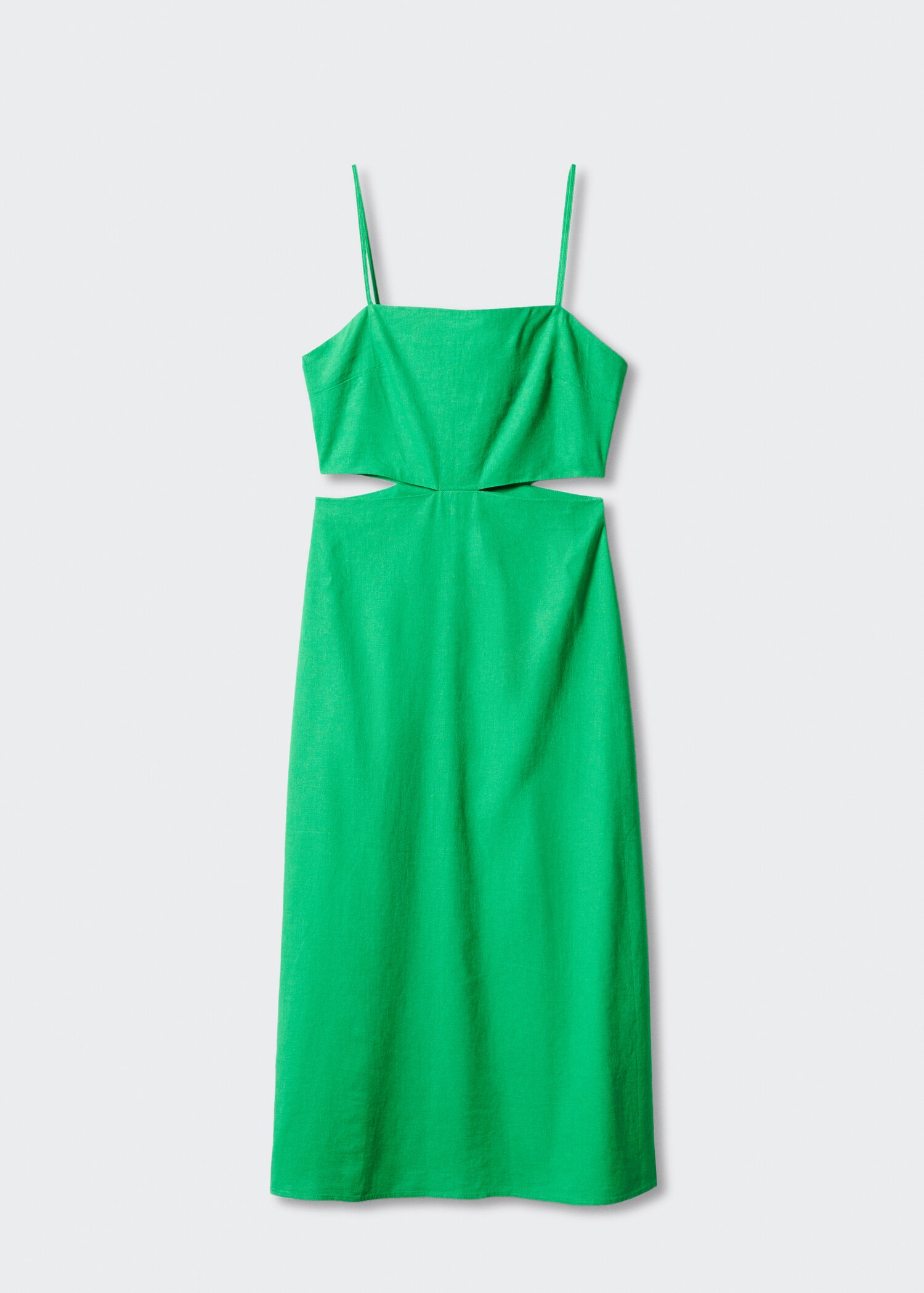 Cut-out linen-blend dress - Article without model
