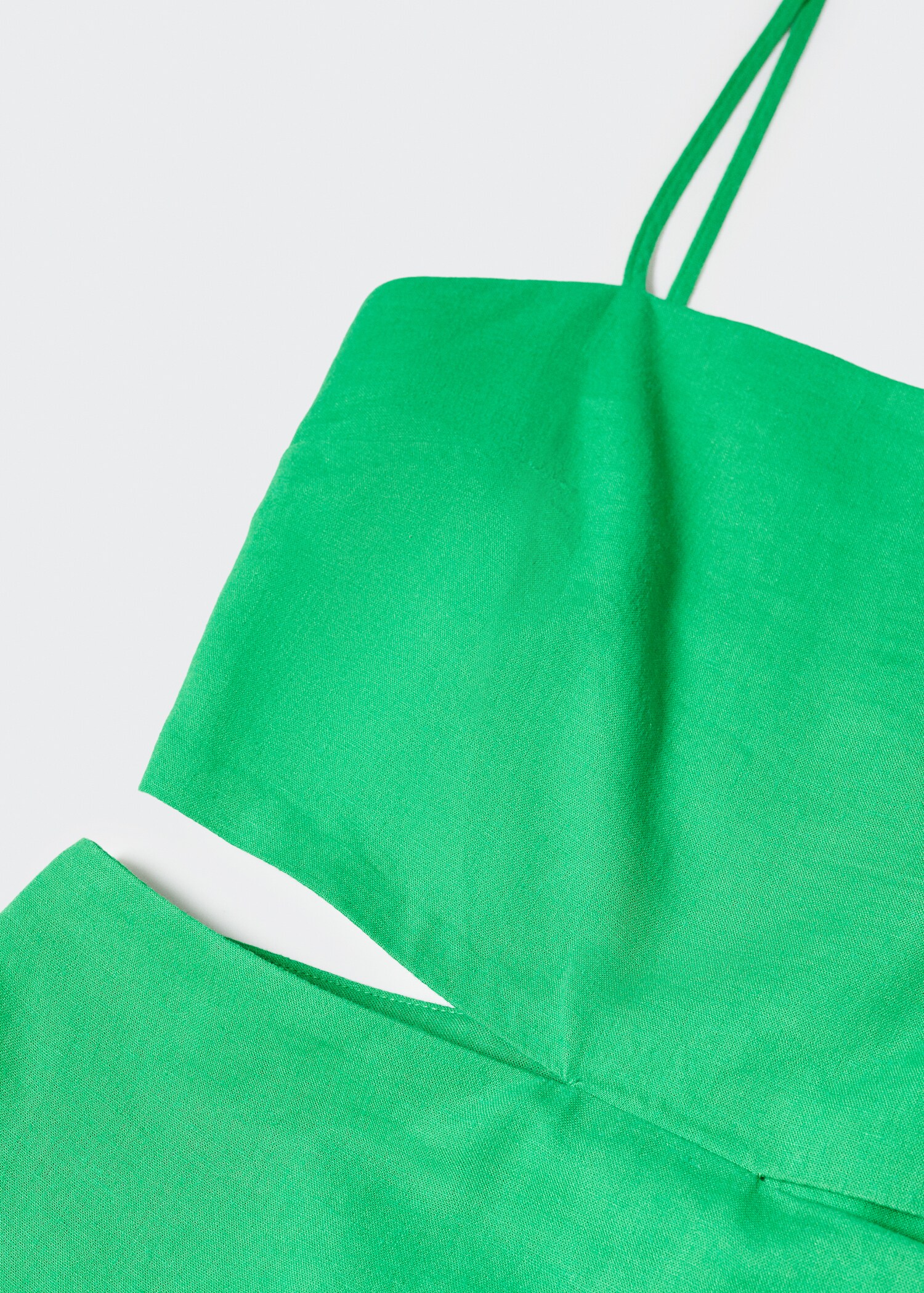Cut-out linen-blend dress - Details of the article 8