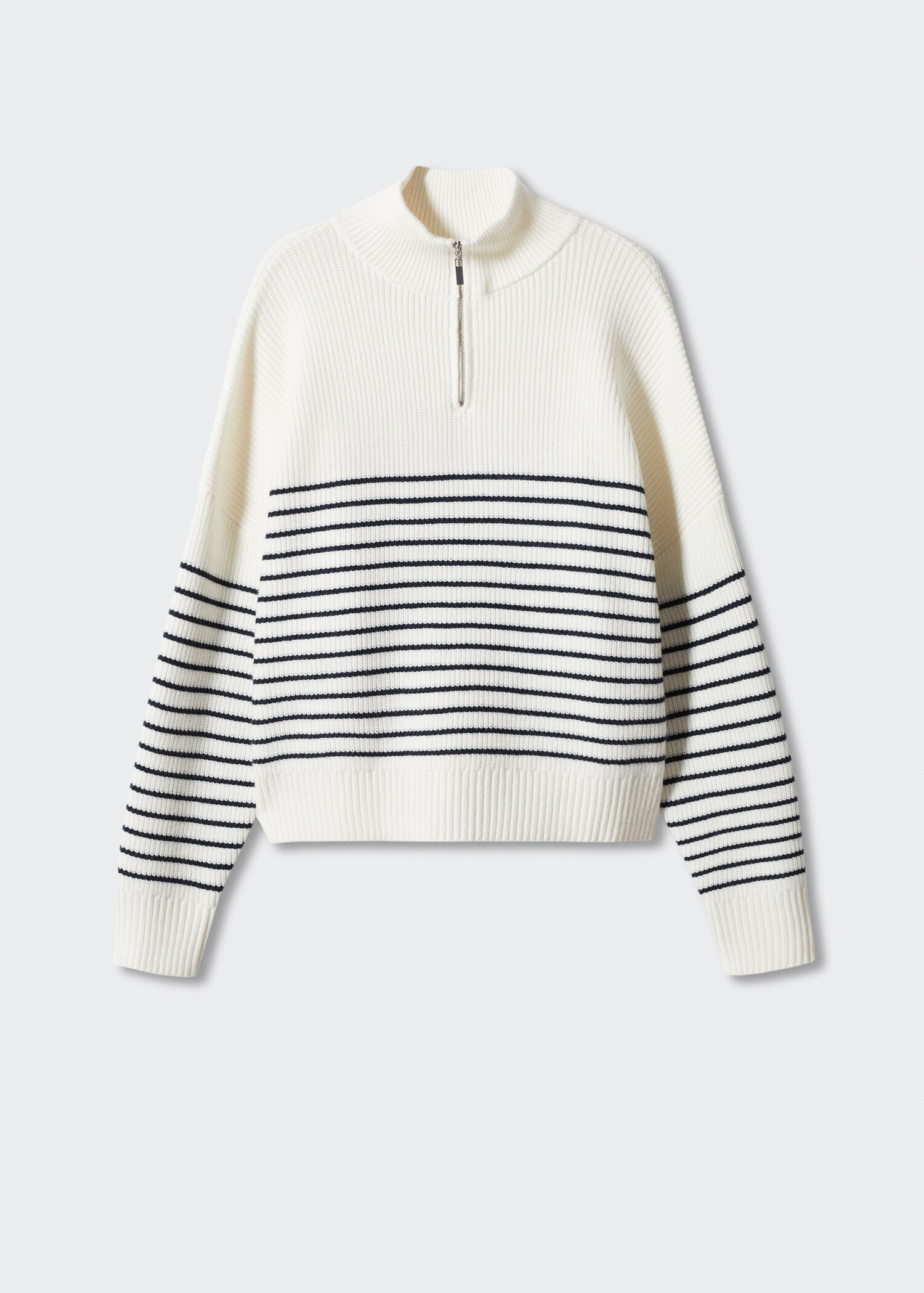 Striped sweater with zipper - Article without model