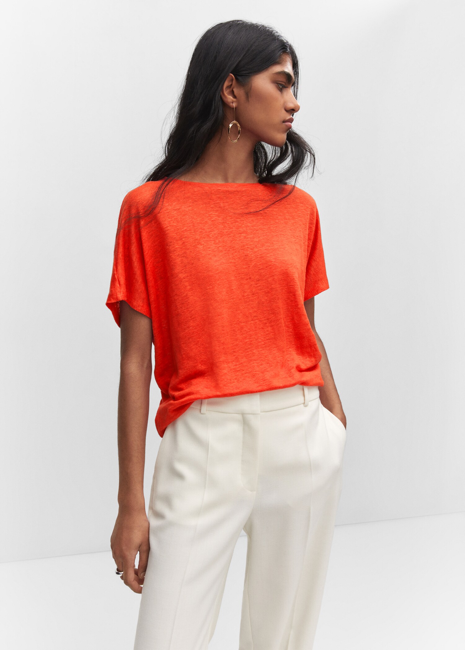 Oversized linen t-shirt - Medium plane
