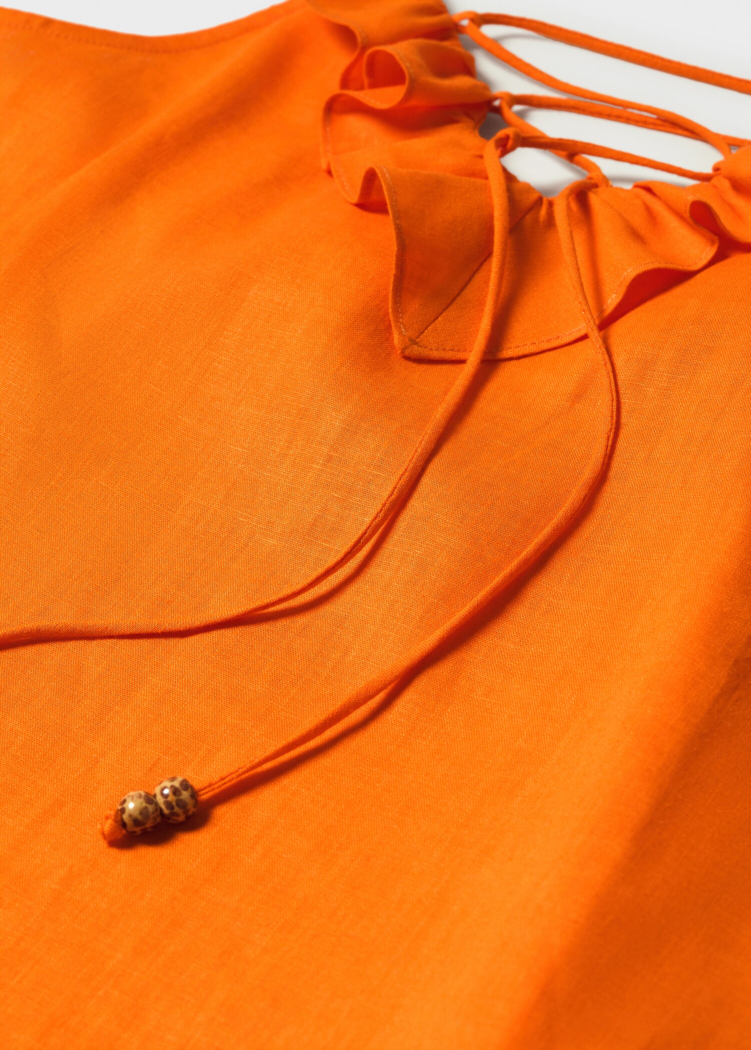 Ruffled top with adjustable drawstring - Details of the article 8