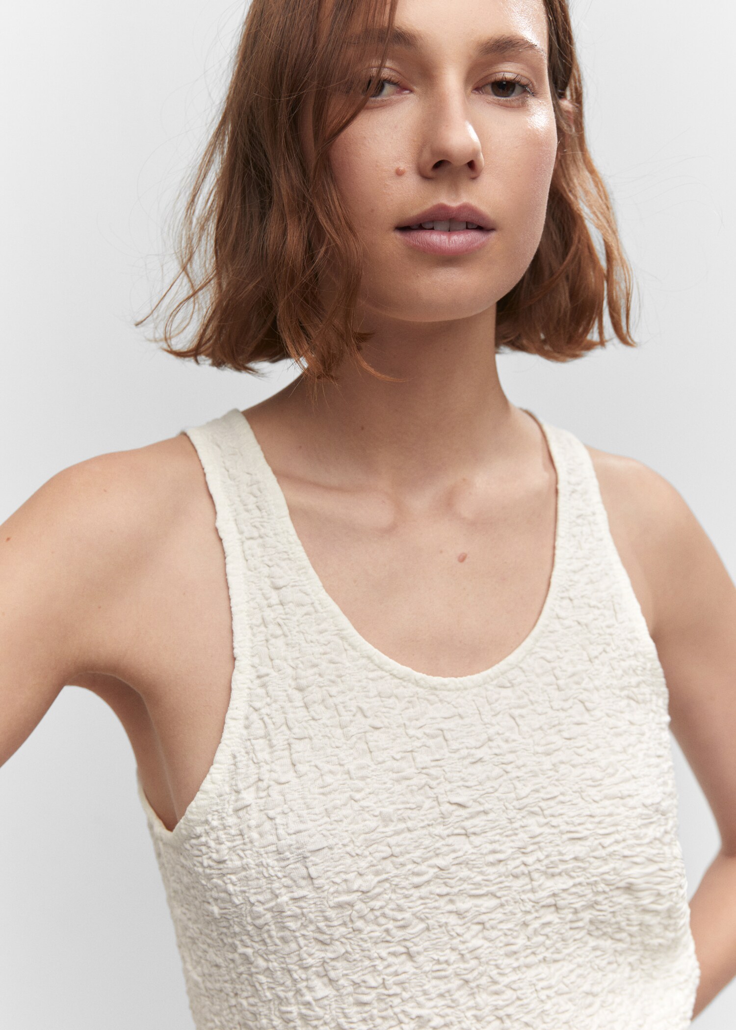 Textured cotton top - Details of the article 1