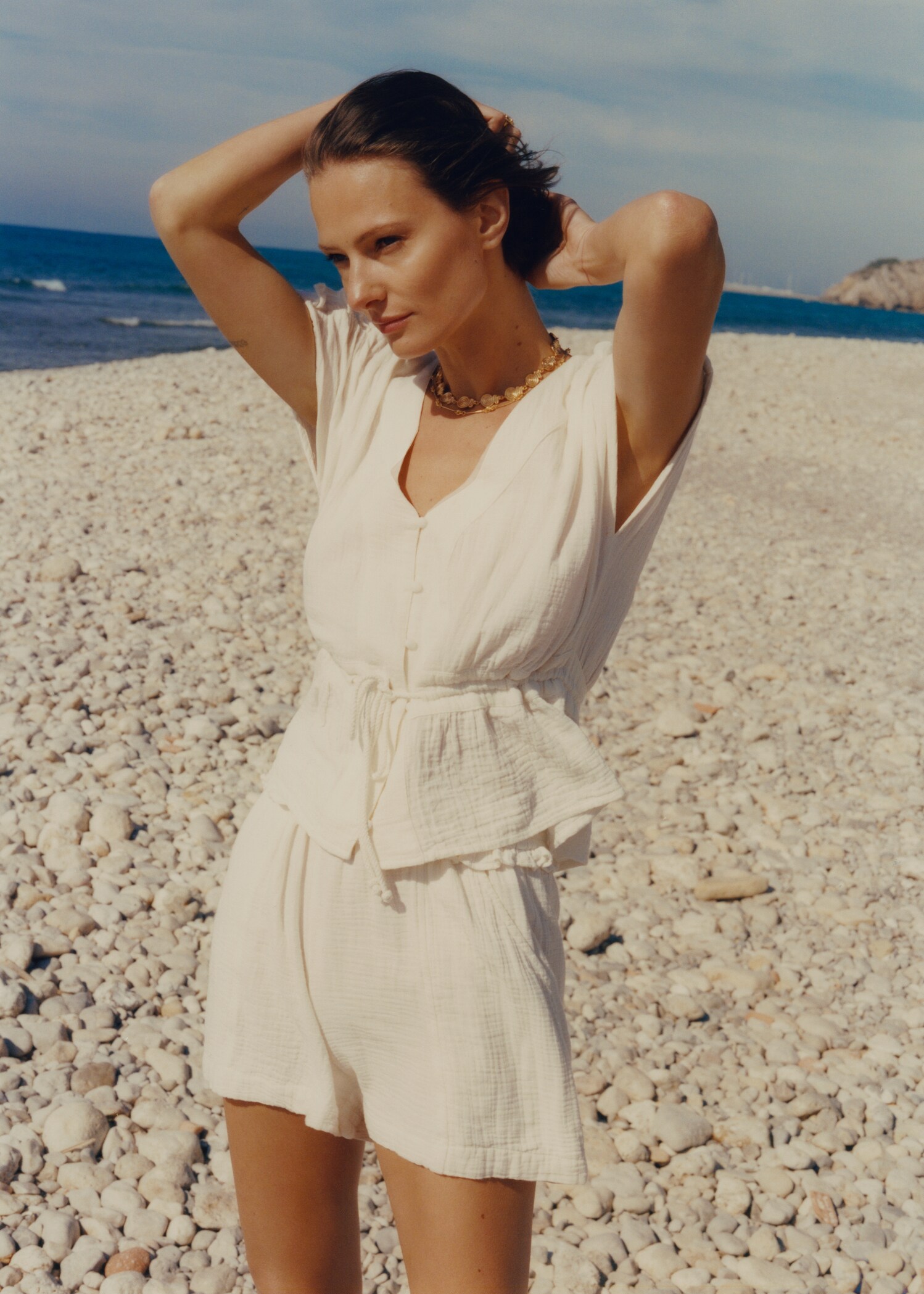 Bow textured blouse - Details of the article 6