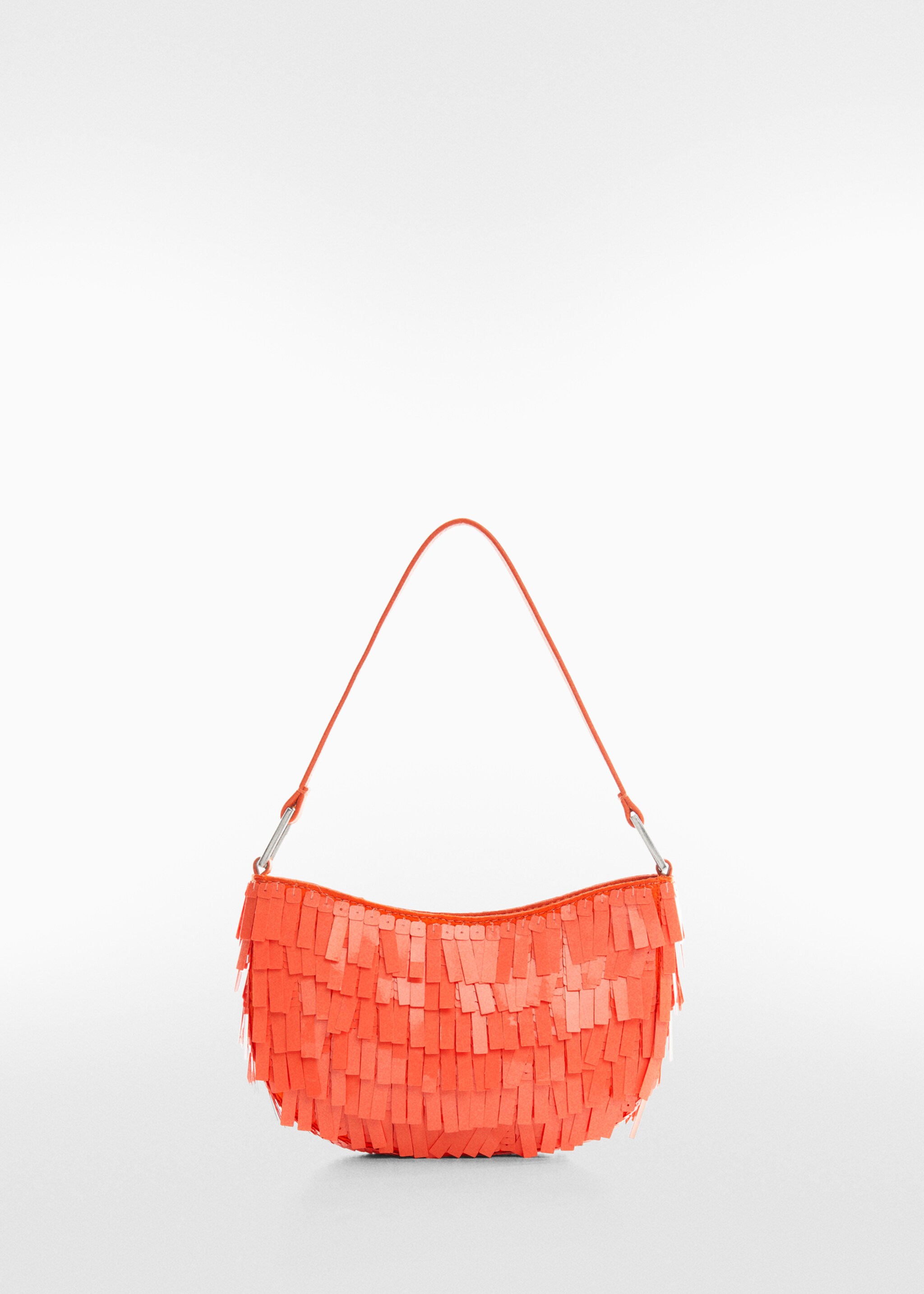 Fringed shoulder bag - Article without model, Orange. Ref: 57050304-00.