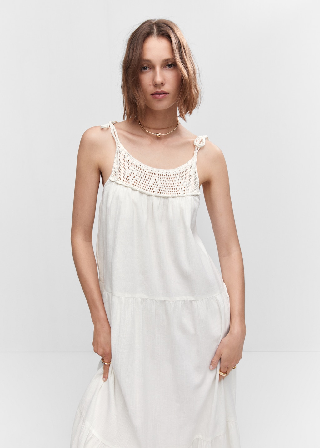 Crochet panel dress deals
