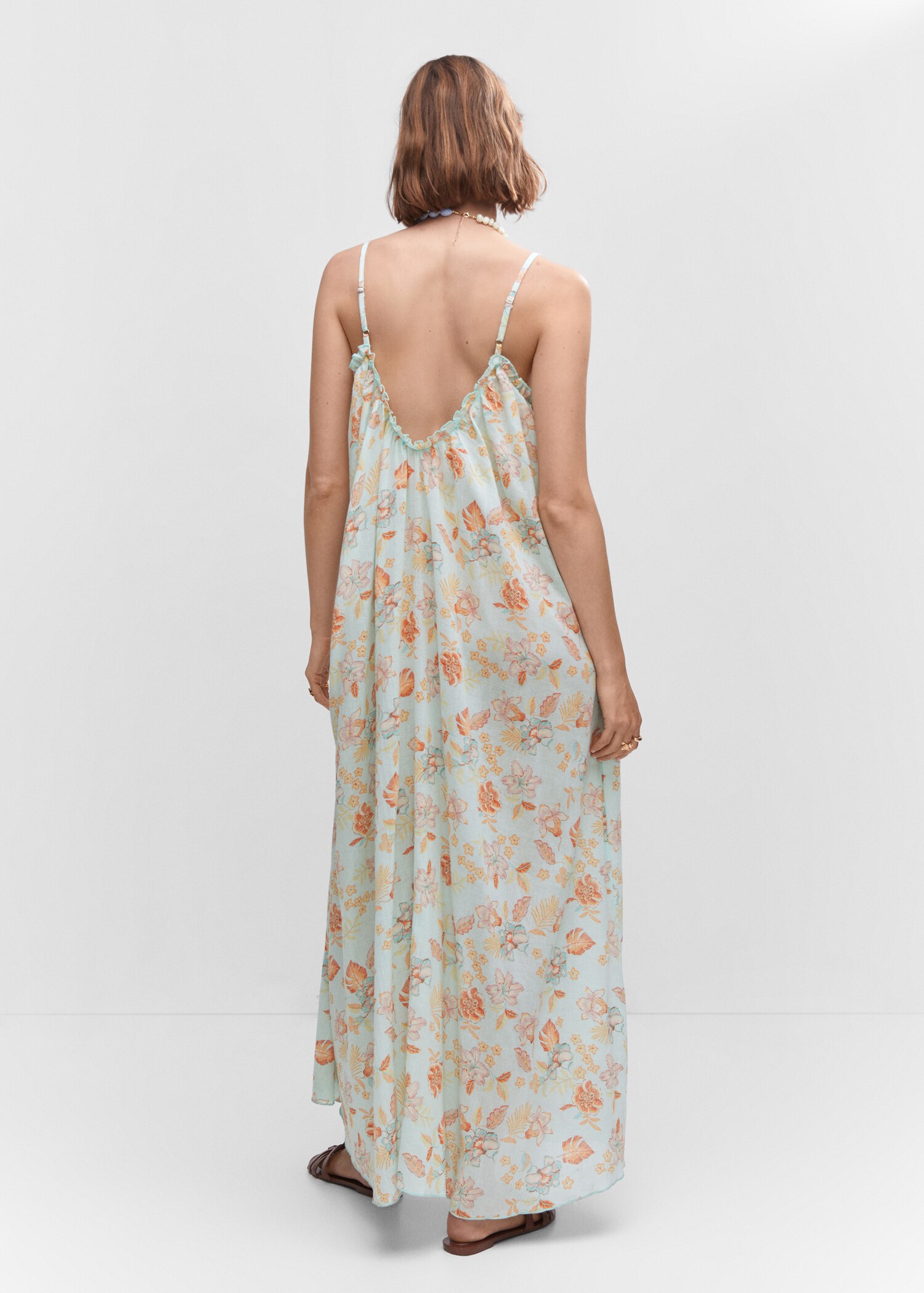 Vestido largo flores - Reverso del artículo