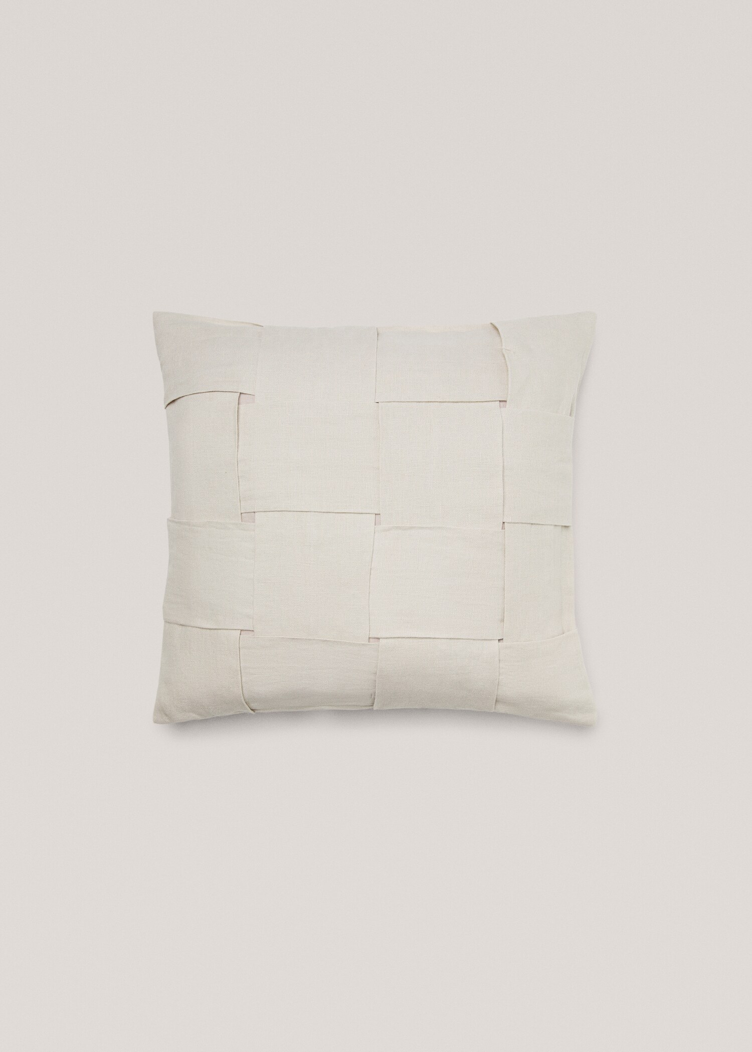 Housse de coussin 100 % lin tressée 50x50 cm - Article sans modèle