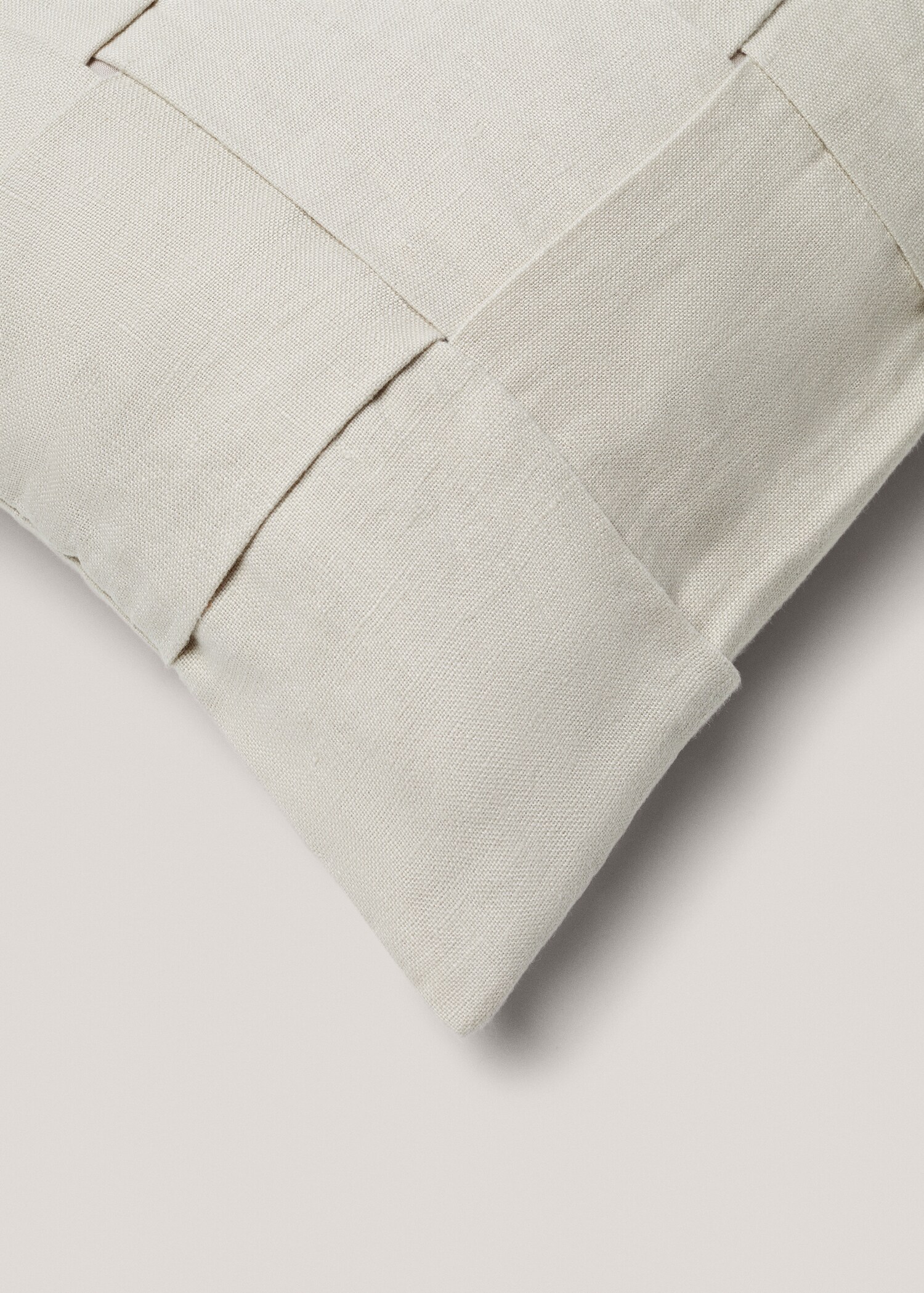 Housse de coussin 100 % lin tressée 50x50 cm - Détail de l'article 2