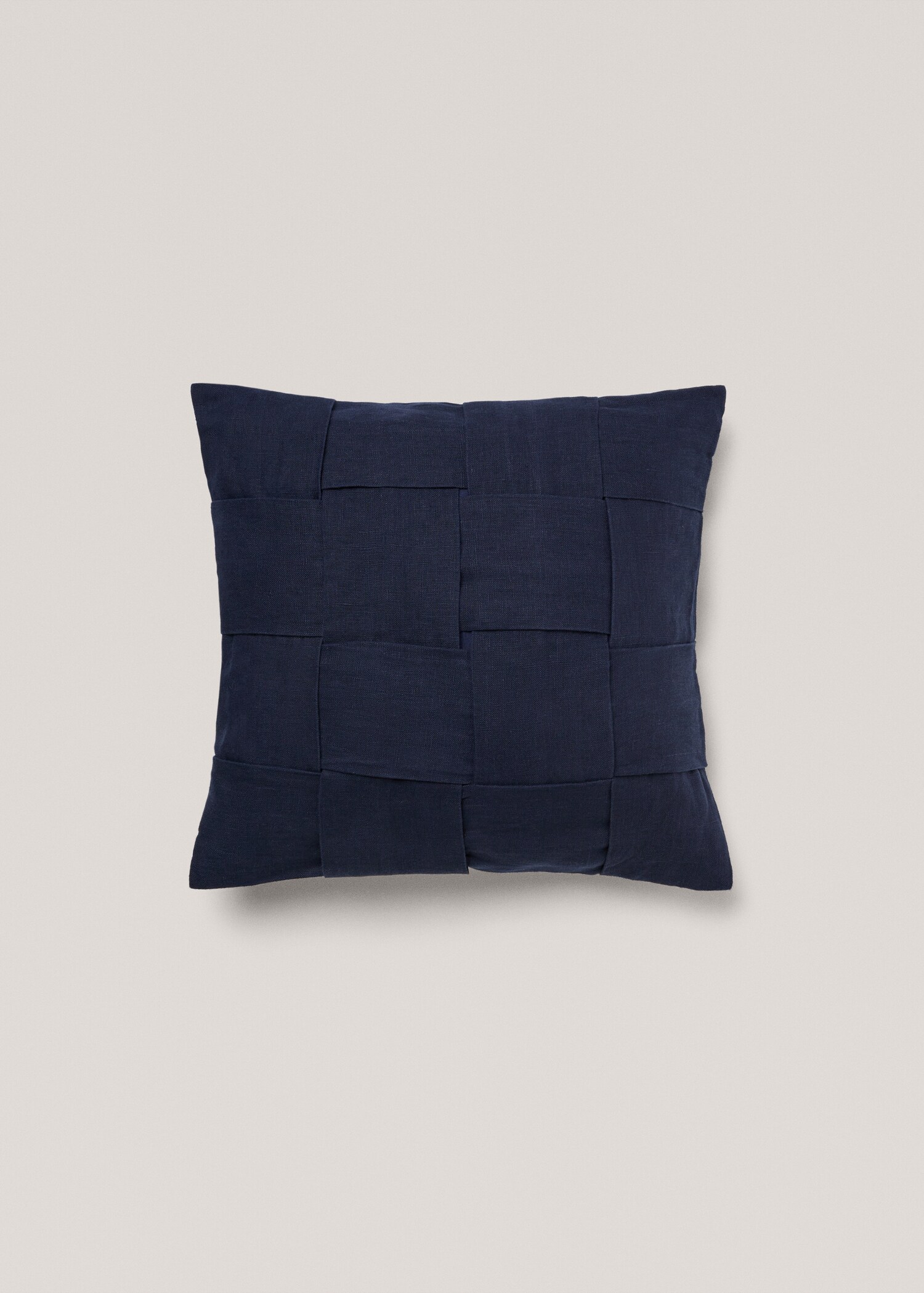 Flätat kuddfodral 100% linne 50x50 cm - Artikel utan modell
