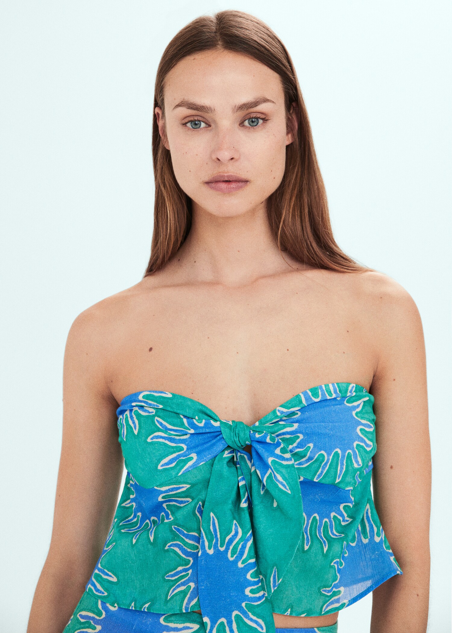 Top bandeau nudo estampado - Detalle del artículo 1