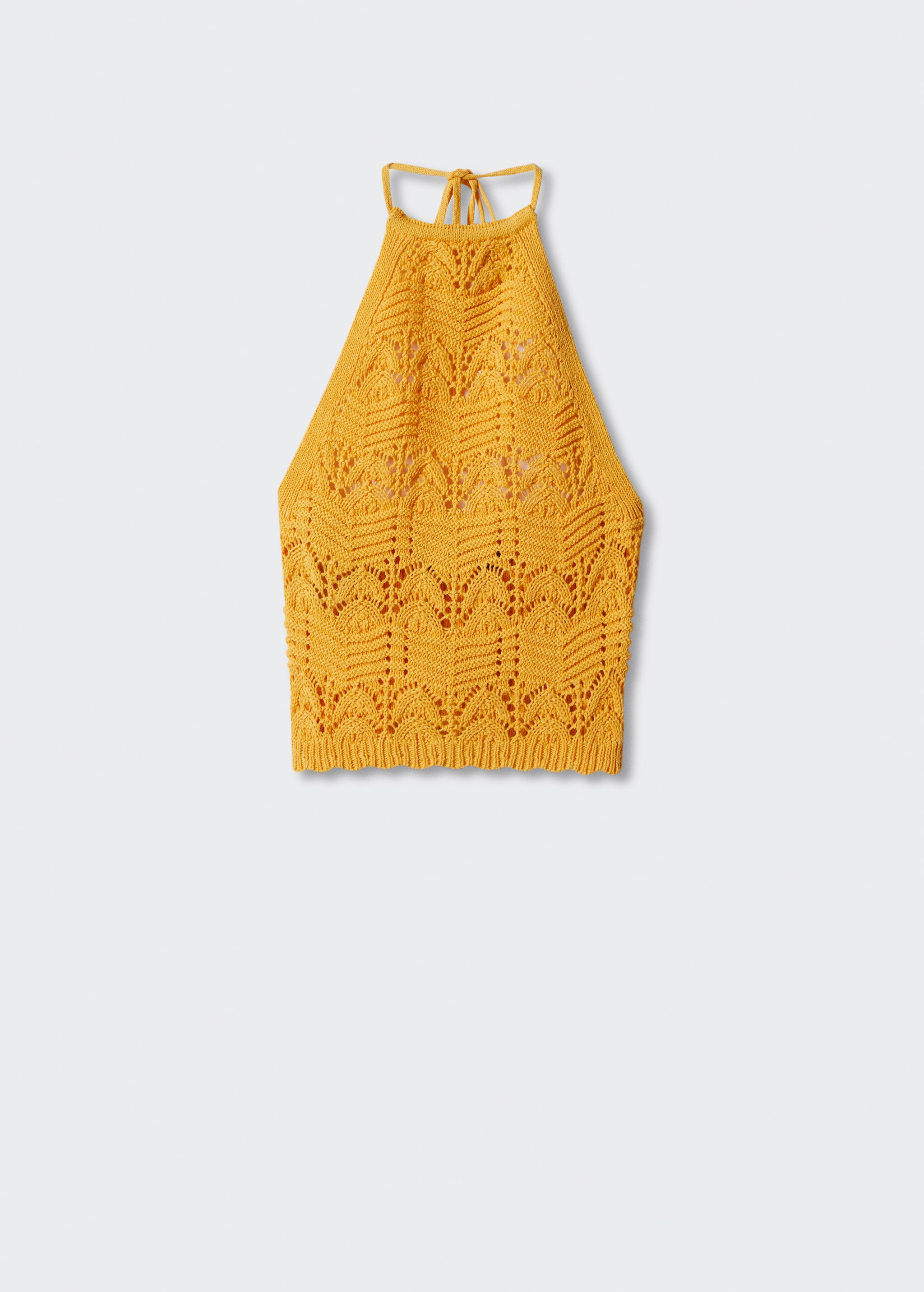 Halter neck crochet top Women MANGO OUTLET USA - Main Image