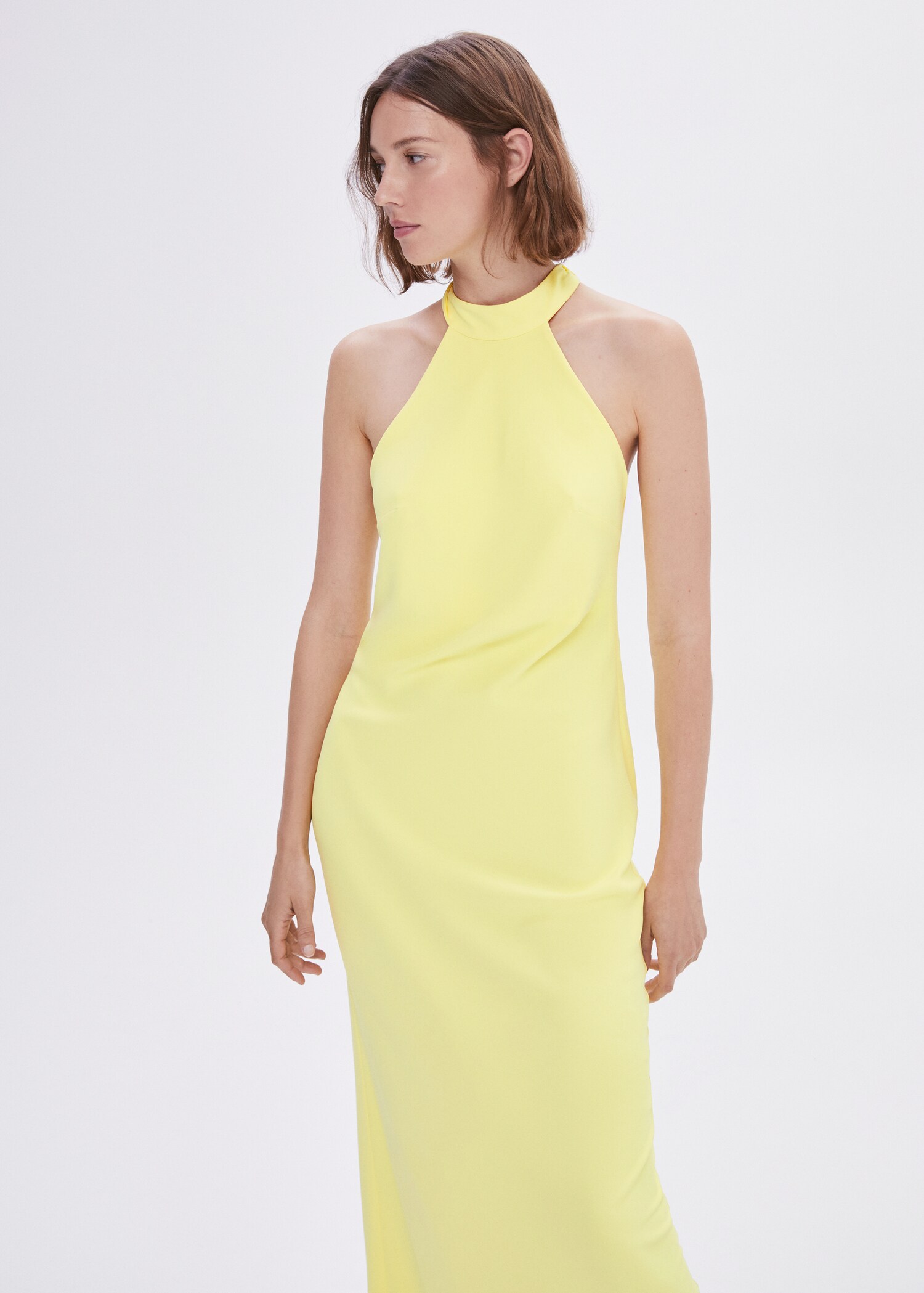 Halter-neck open-back dress - Medium plane