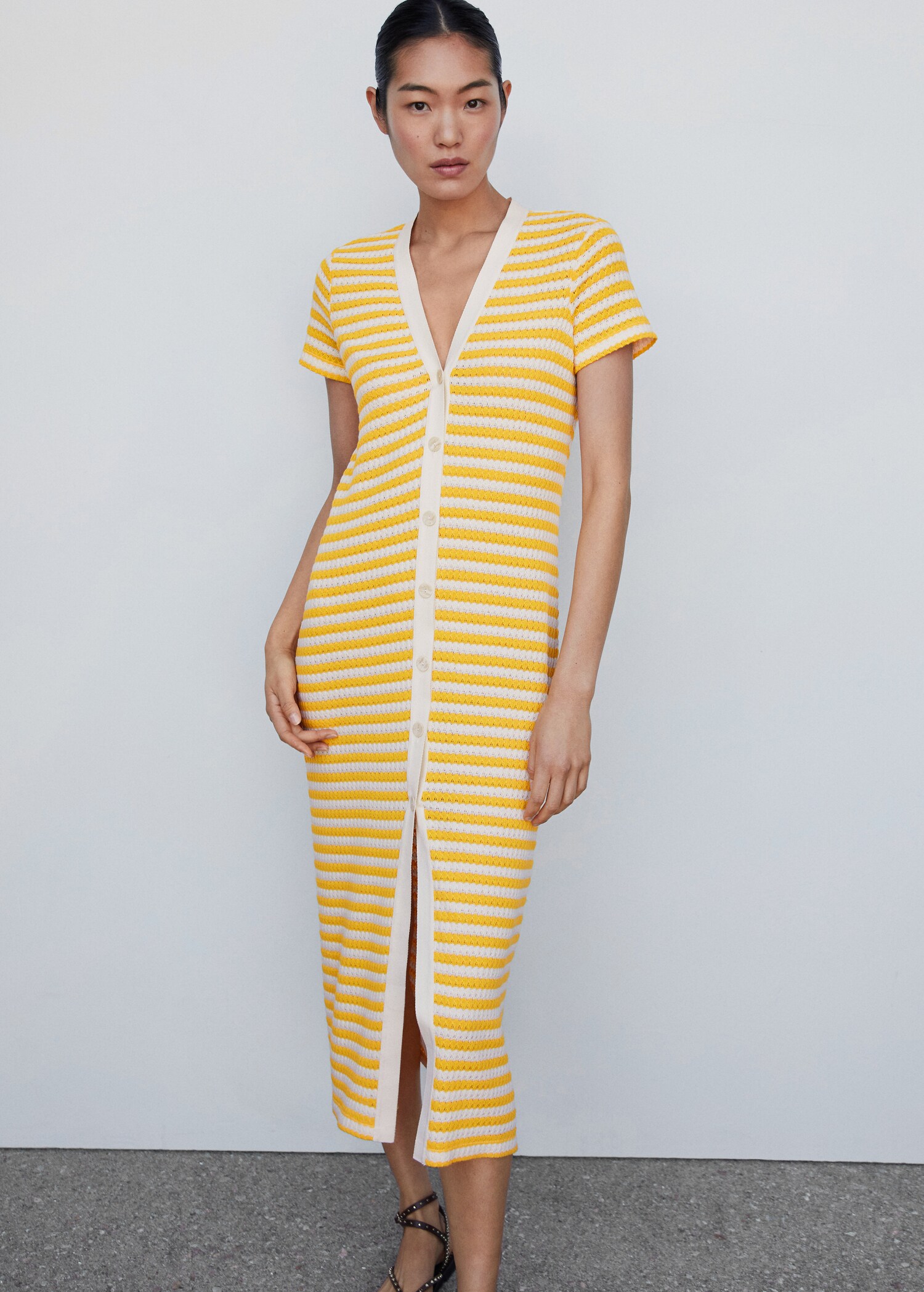 Striped jersey dress - Medium plane