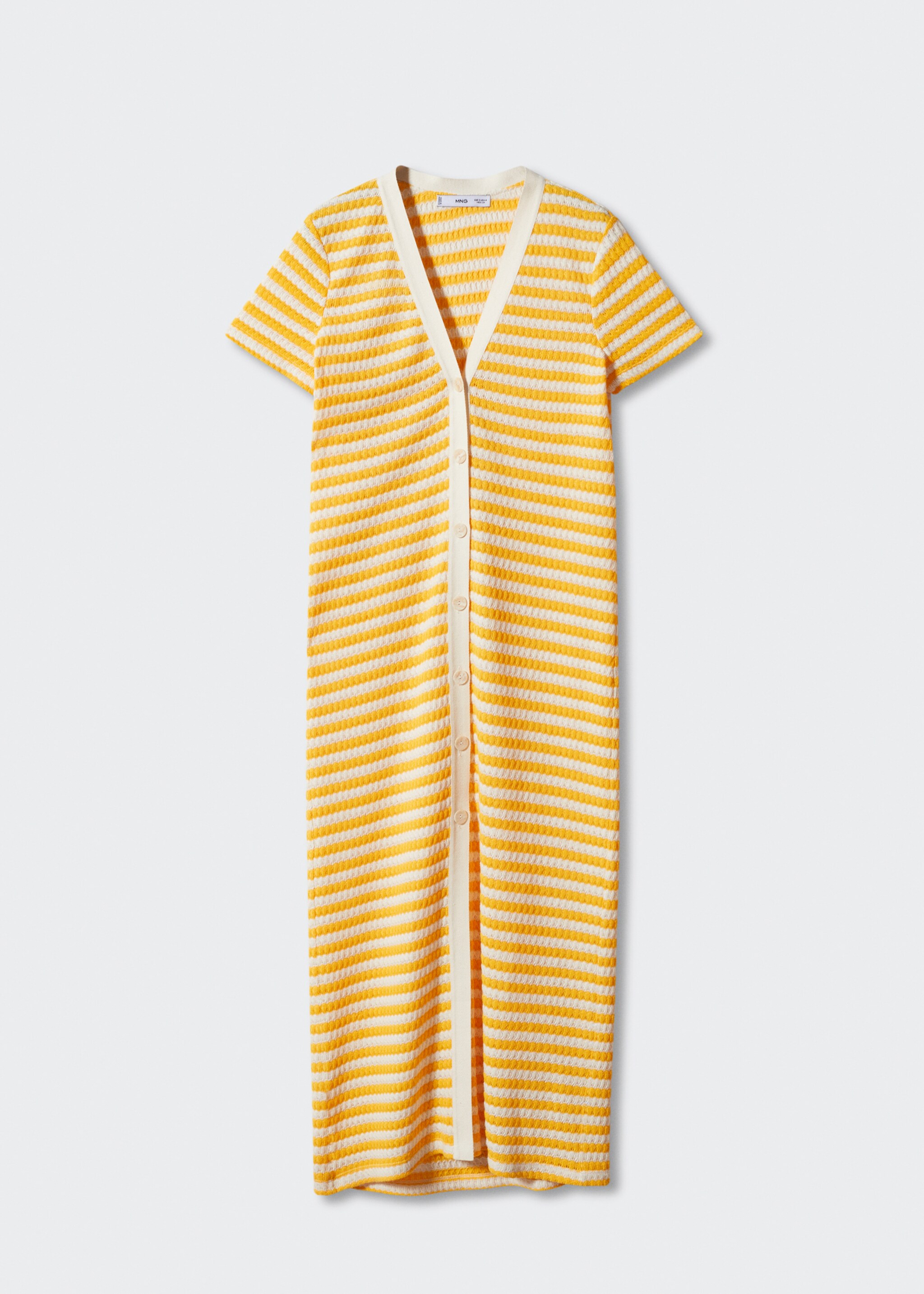 Robe en maille à rayures - Article sans modèle, Jaune. Ref: 57050464-00.